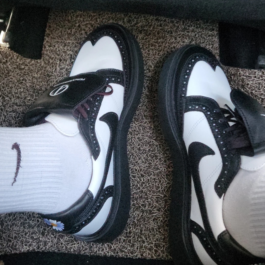 Nike x Peaceminusone Kwondo1 Black and White 착용 스타일