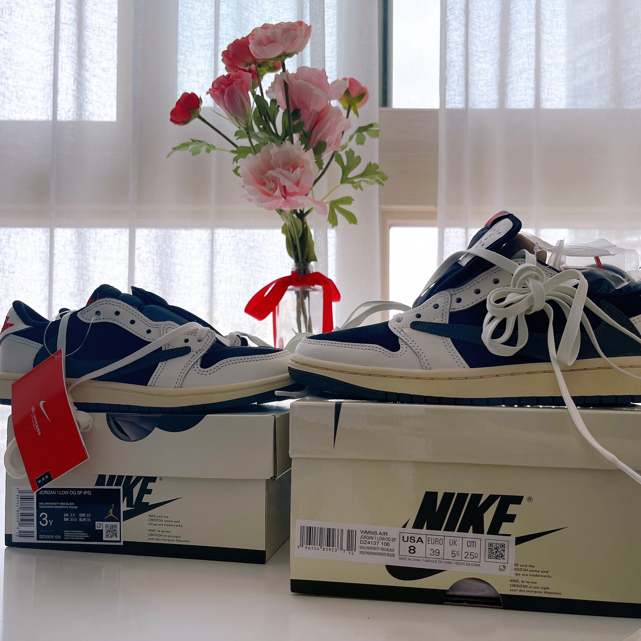 (W) Jordan 1 x Travis Scott Retro Low OG SP Medium Olive, (PS) Jordan 1 x Travis Scott Retro Low OG SP Medium Olive 착용 스타일 - 1