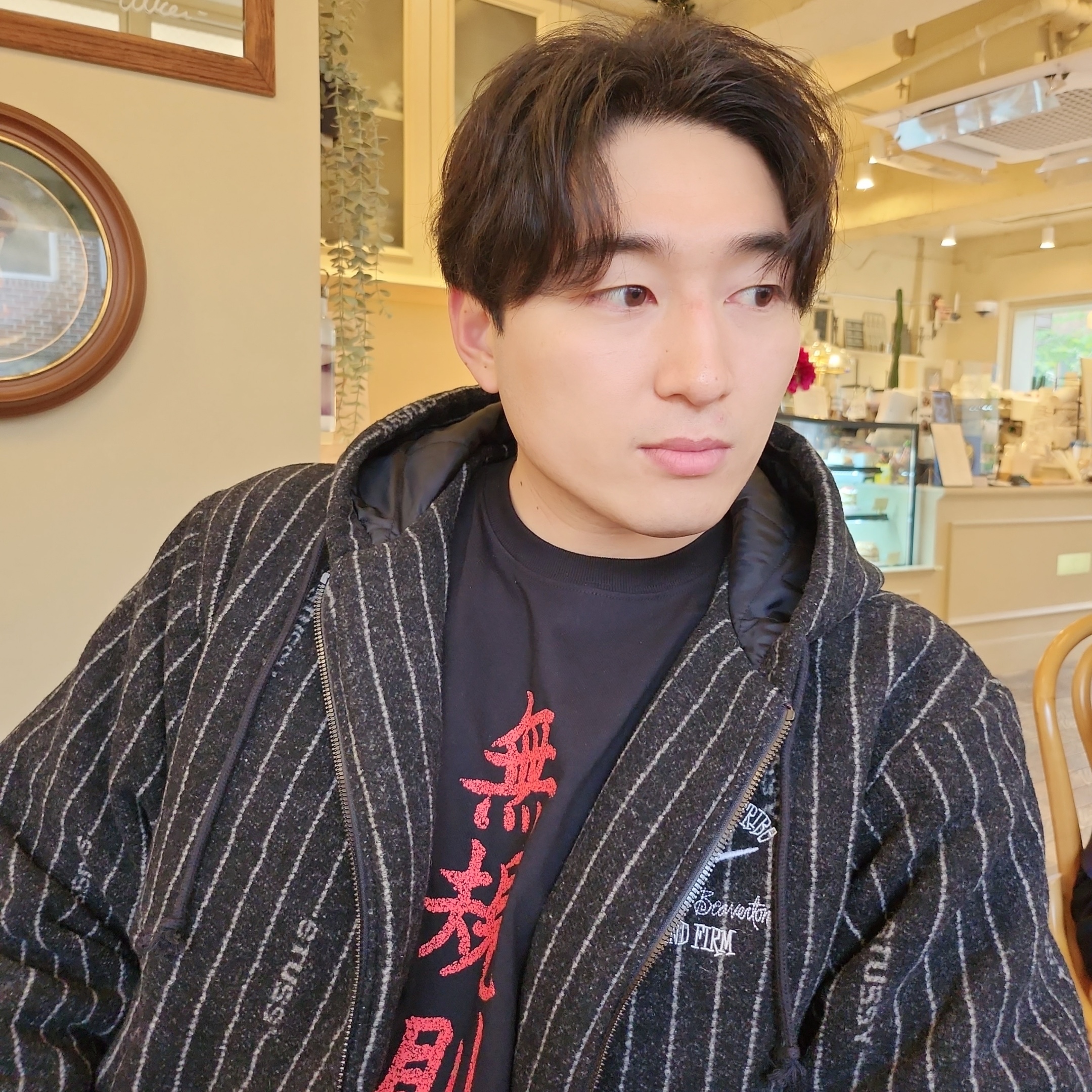 Nike x Stussy NRG Striped Wool Jacket Black (DR4023-010) 착용 스타일 - 2