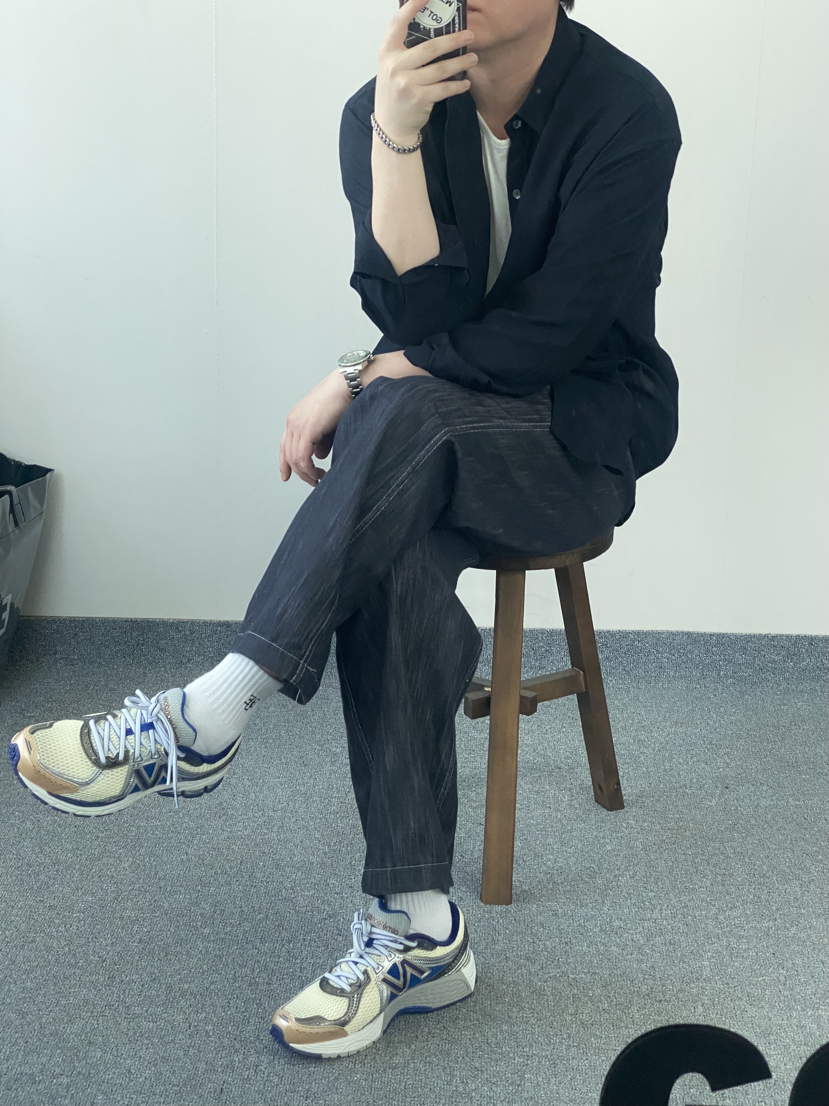 뉴발란스 x 에메 레온 도르 860v2 블루, 롤렉스 서브마리너 데이트 40mm 116610LV 그린 오이스터 착용 스타일 - 2