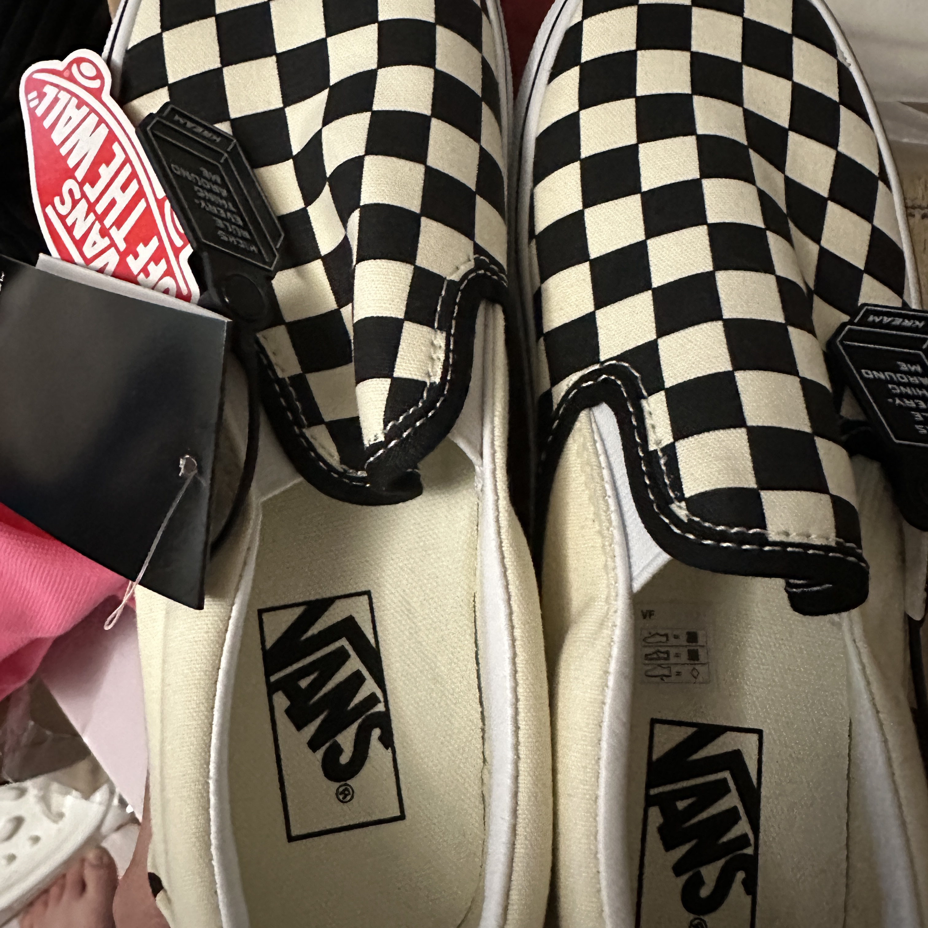 Vans Slip-On Checkerboard 착용 스타일