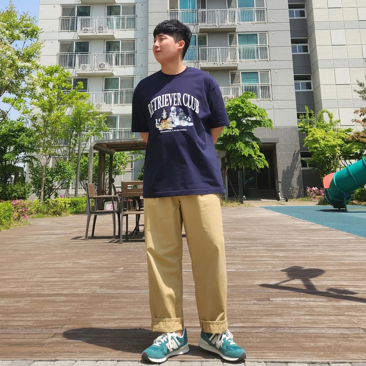 New Balance 574 Classics Reimagined Green 착용 스타일