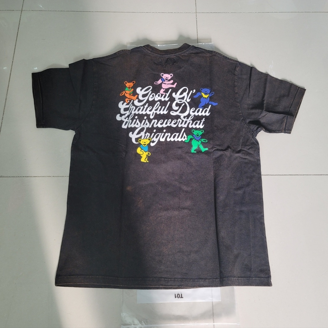 Thisisneverthat x Grateful Dead Good Ol' Dancing Bears T-Shirt Off Black 착용 스타일 - 2