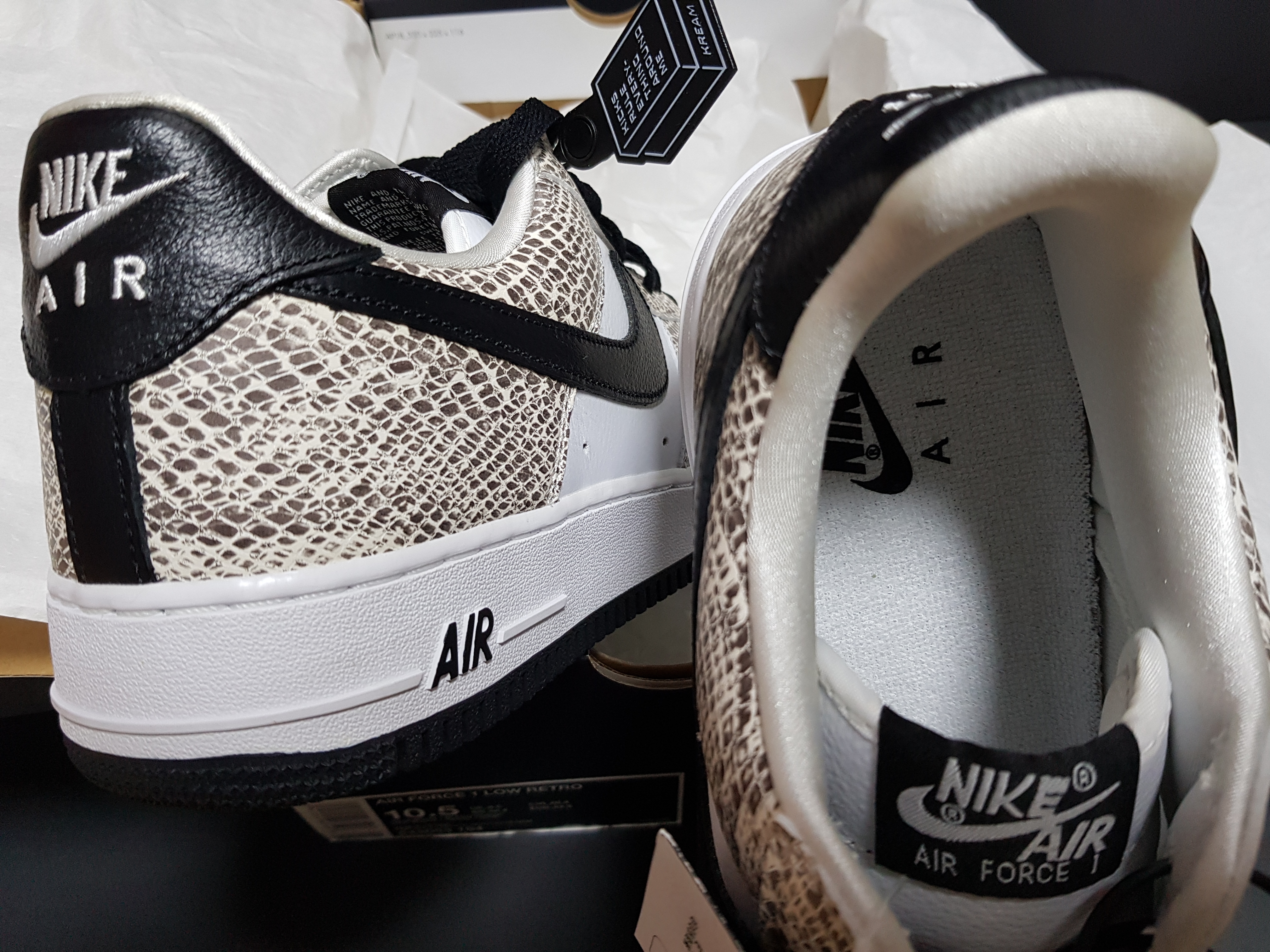 Nike Air Force 1 Low Retro Cocoa Snake 2018 착용 스타일 - 2