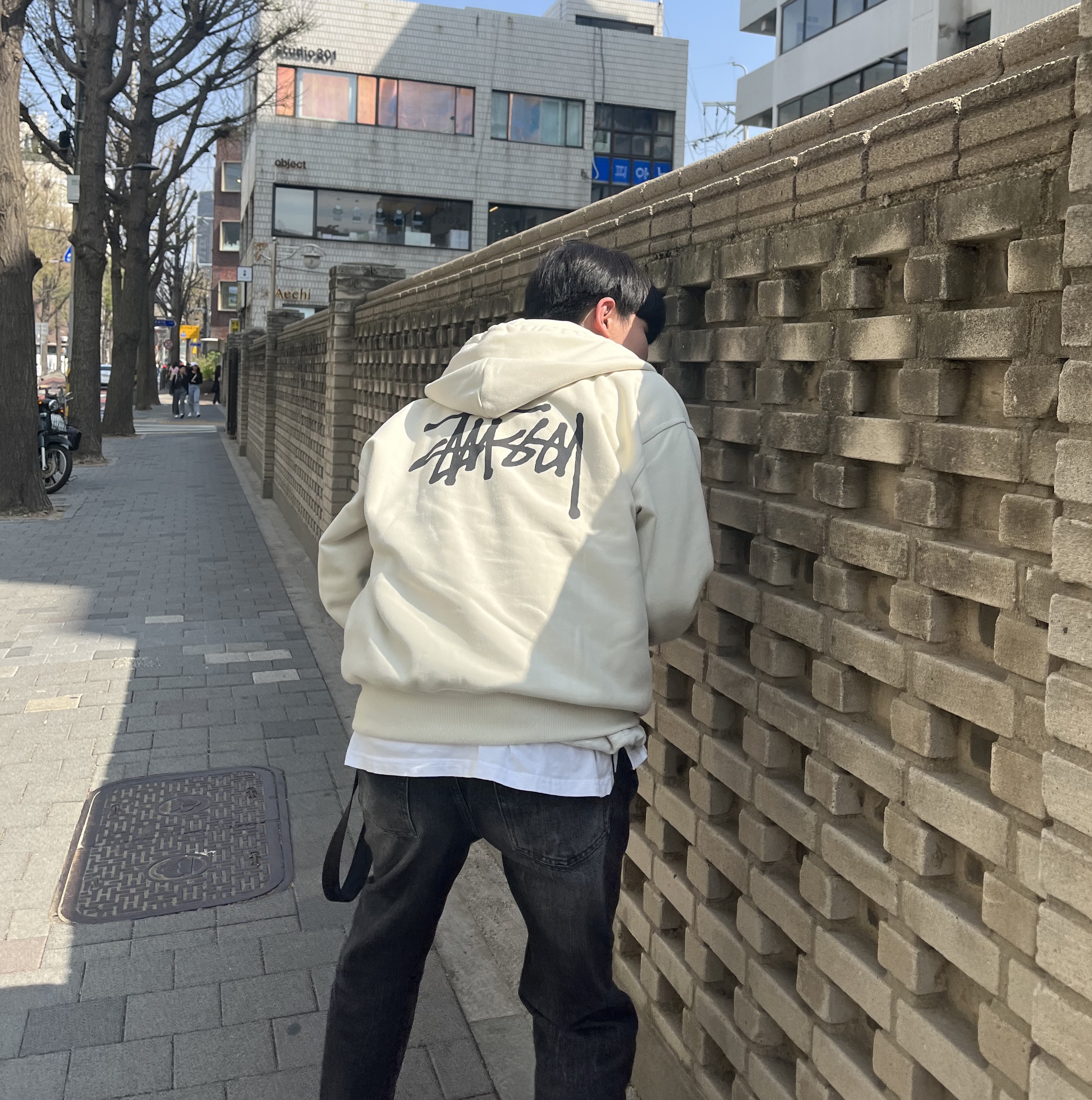 Stussy Basic Stussy Zip Hoodie Putty 2022 착용 스타일