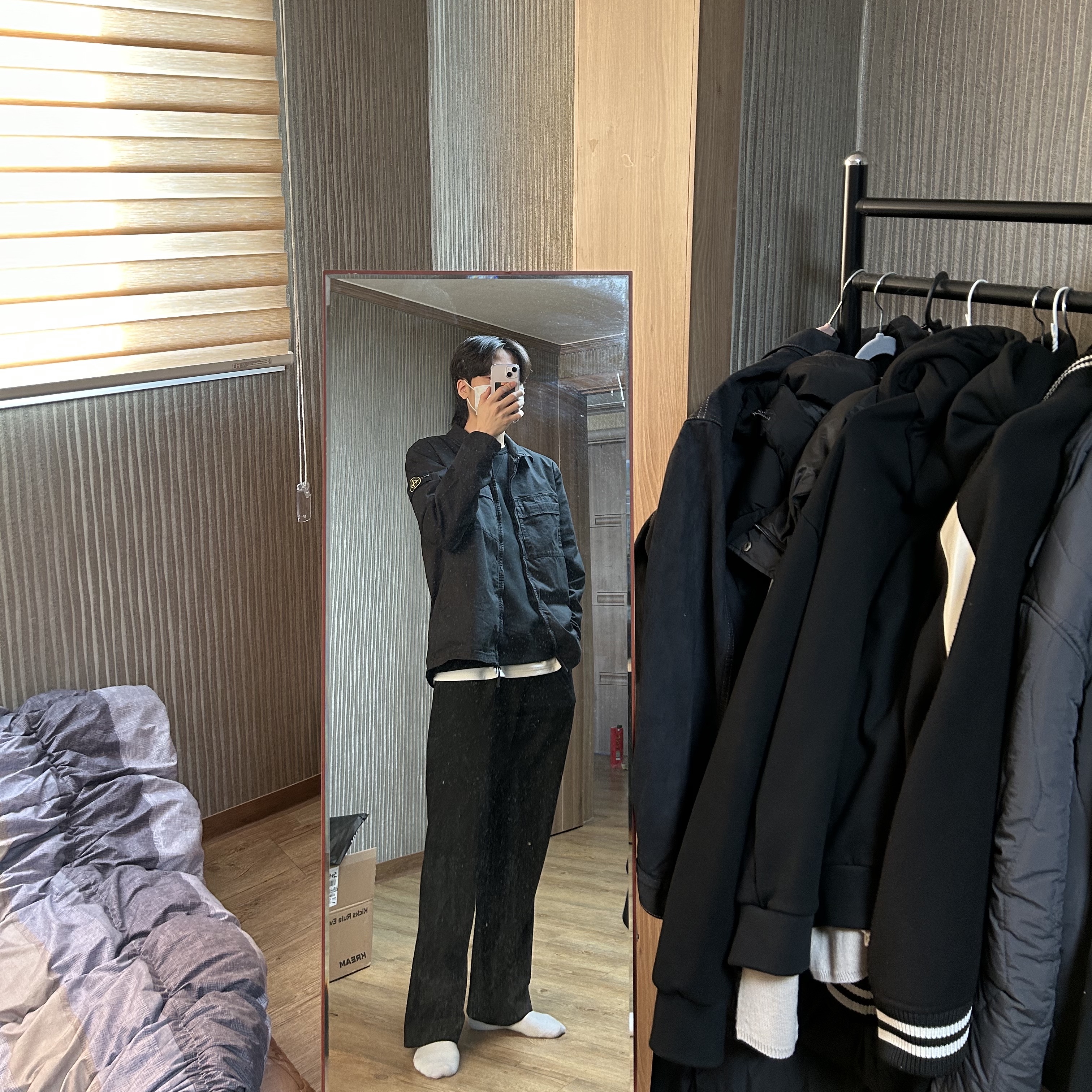 Stone Island 10210 Double Pocket Cotton Overshirt Black - 23SS 착용 스타일