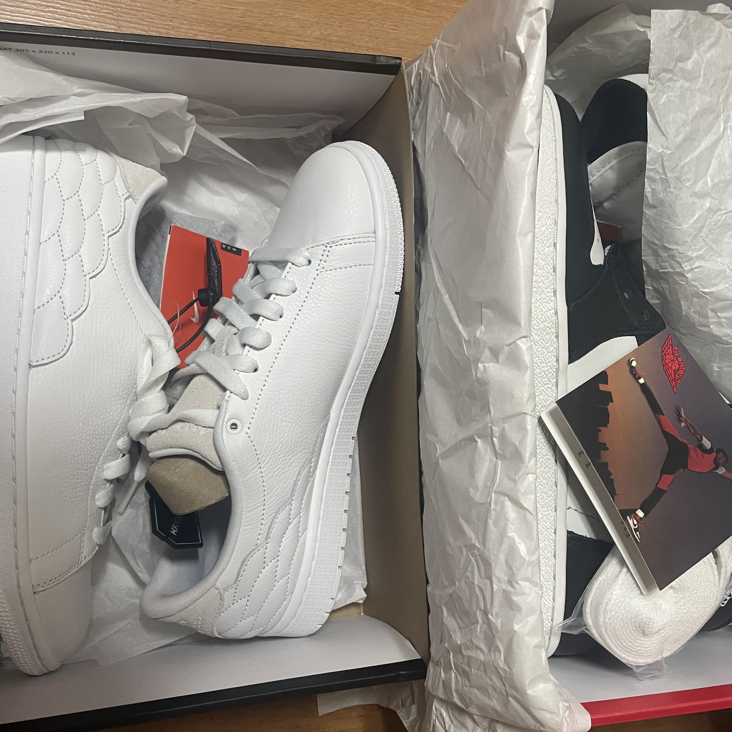 Jordan 1 High 85 Black White, Jordan 1 Centre Court White On White 착용 스타일