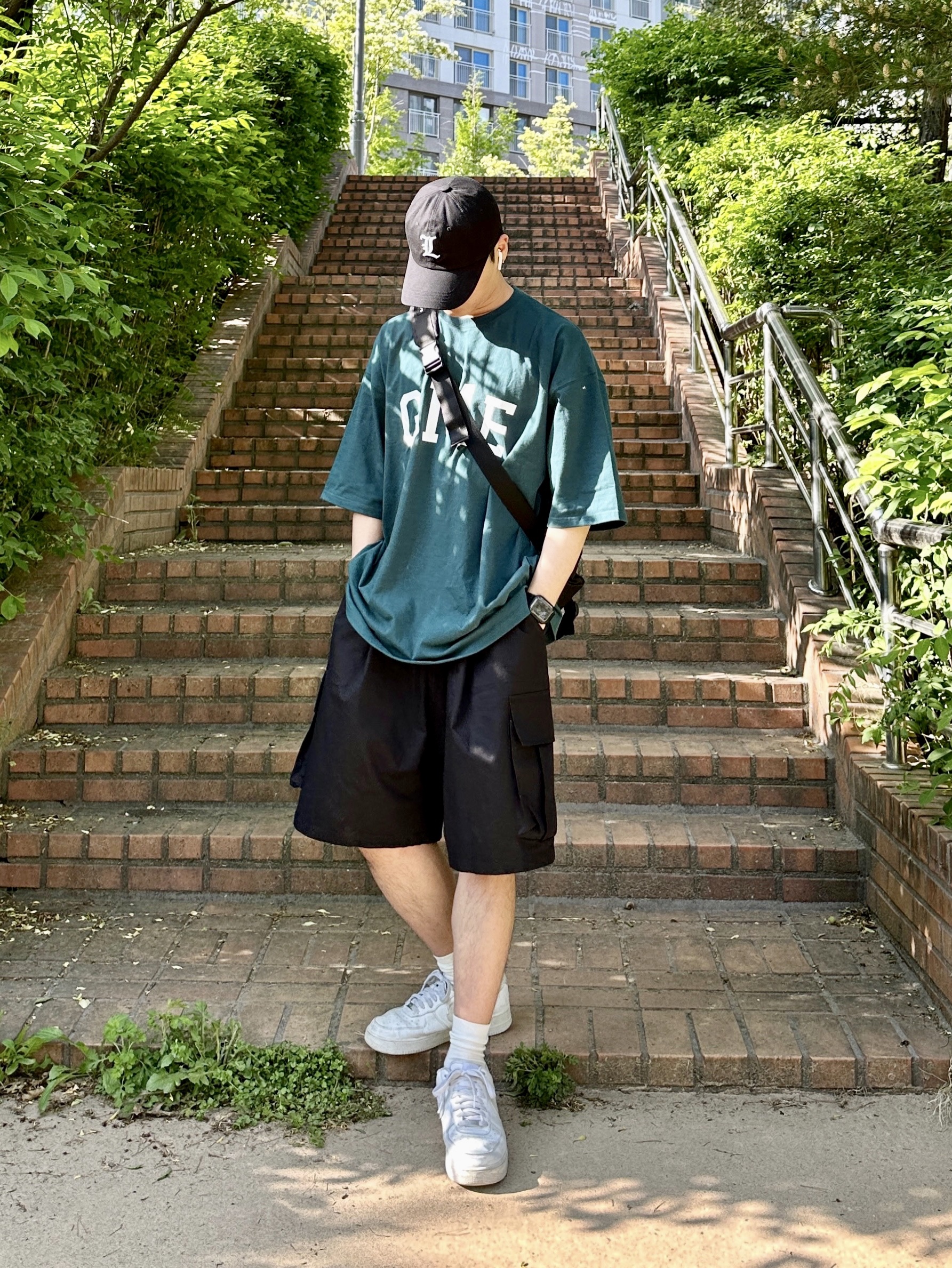 Nike Air Force 1 '07 Low White 착용 스타일 - 1