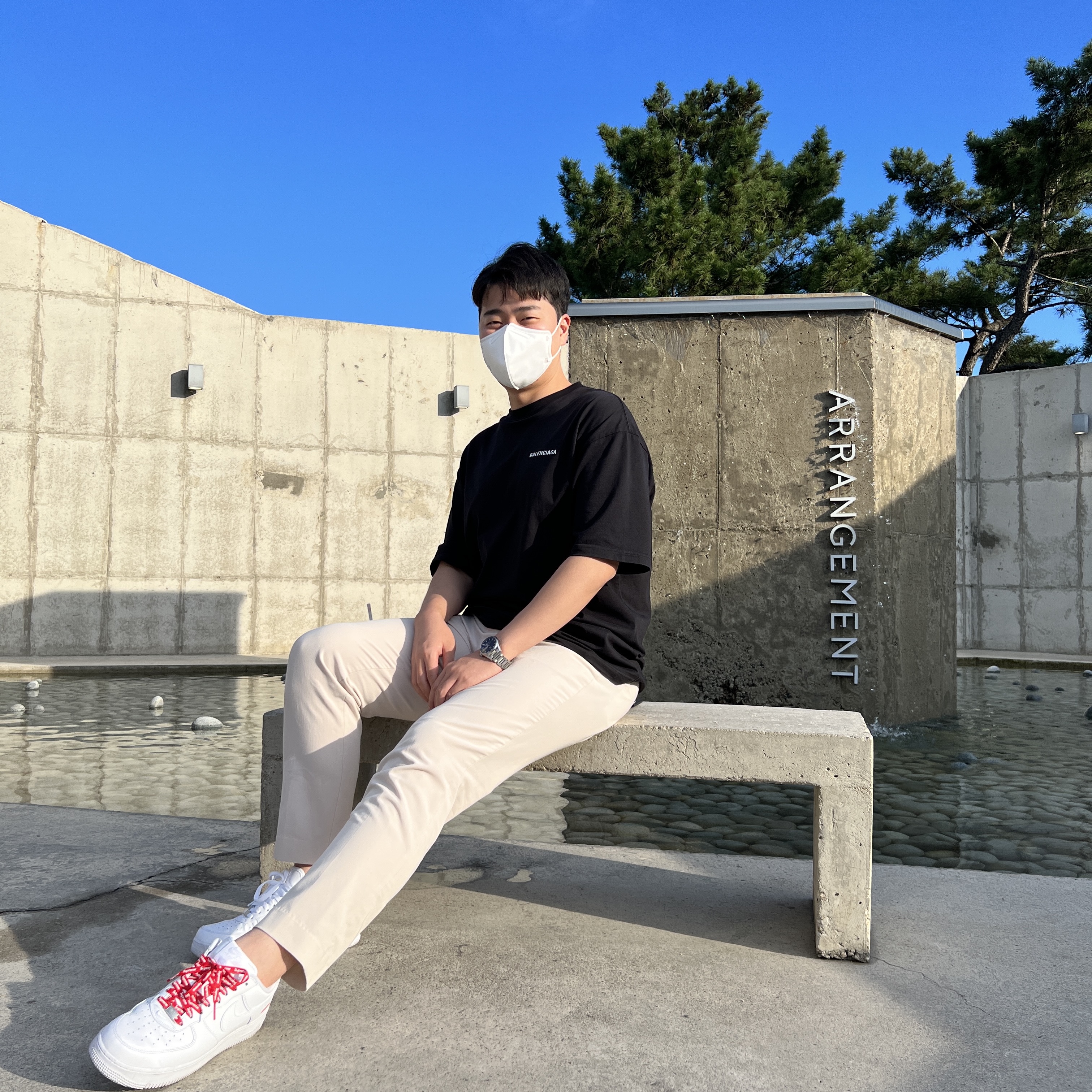 Nike x Supreme Air Force 1 Low White 착용 스타일