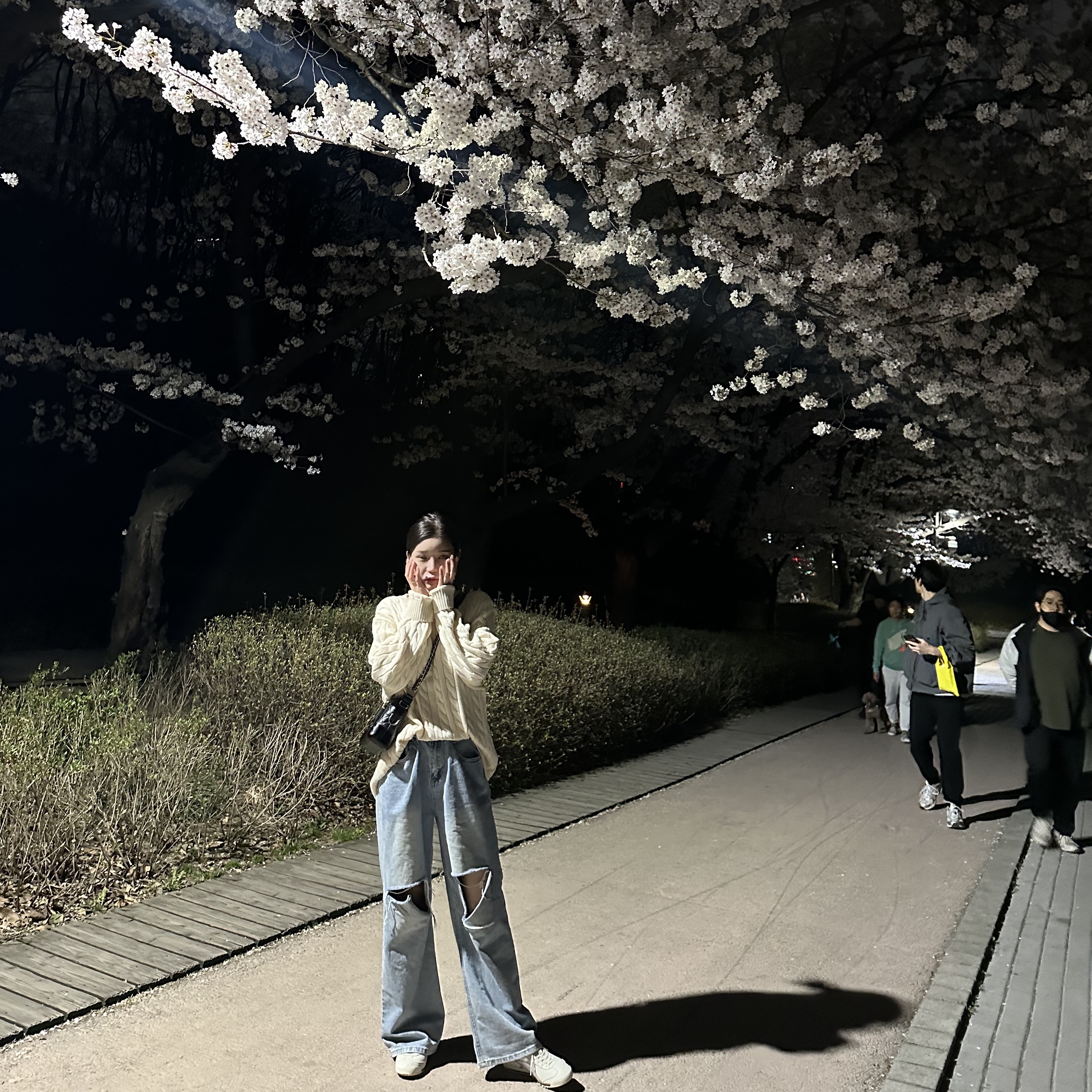 오니츠카 타이거 멕시코 66 SD 버치 실버, 샤넬 가브리엘 스몰 호보백 빈티지 카프스킨 & 골드 메탈 블랙 착용 스타일 - 1