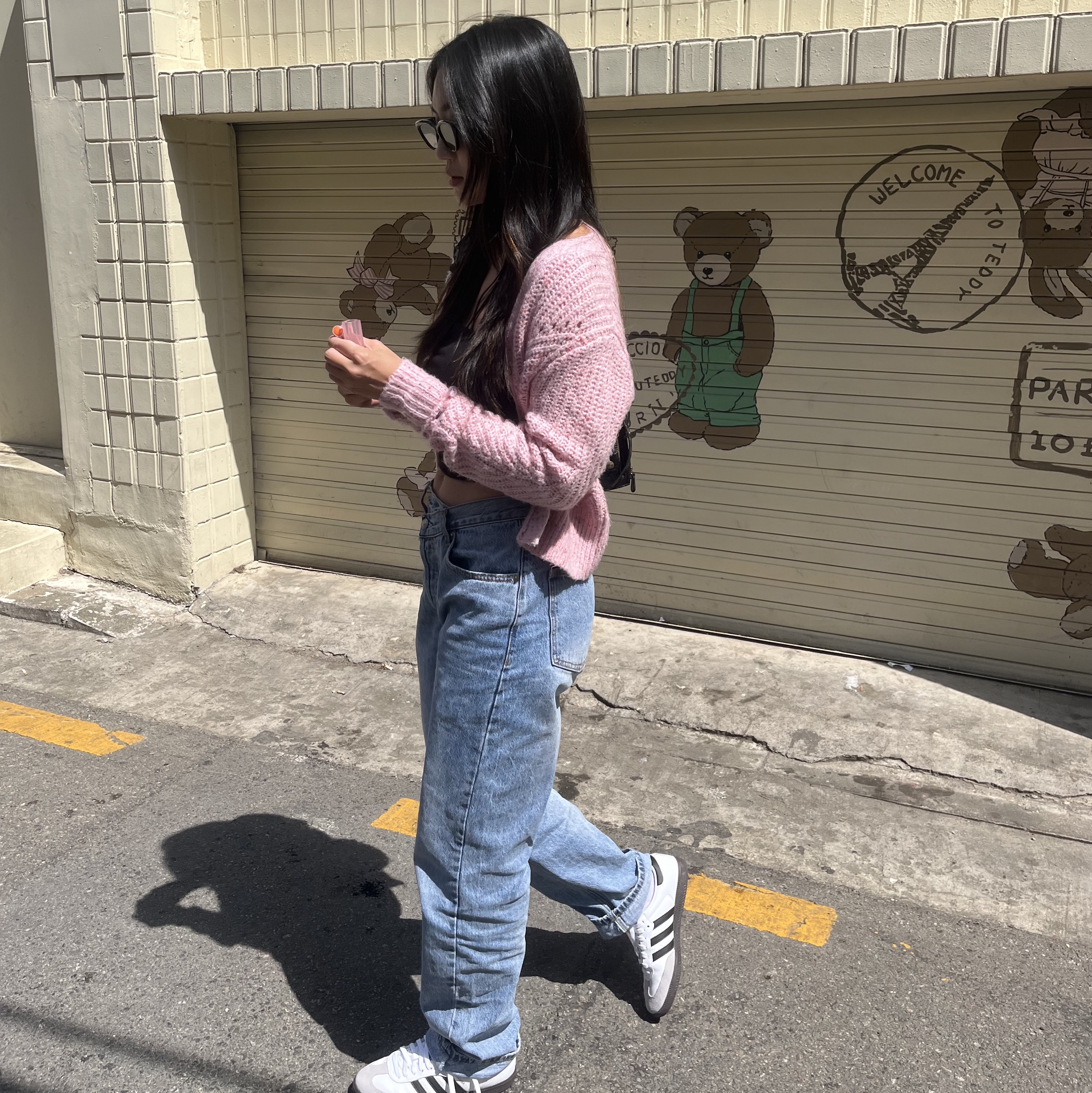 아디다스 삼바 OG 클라우드 화이트 착용 스타일 - 1