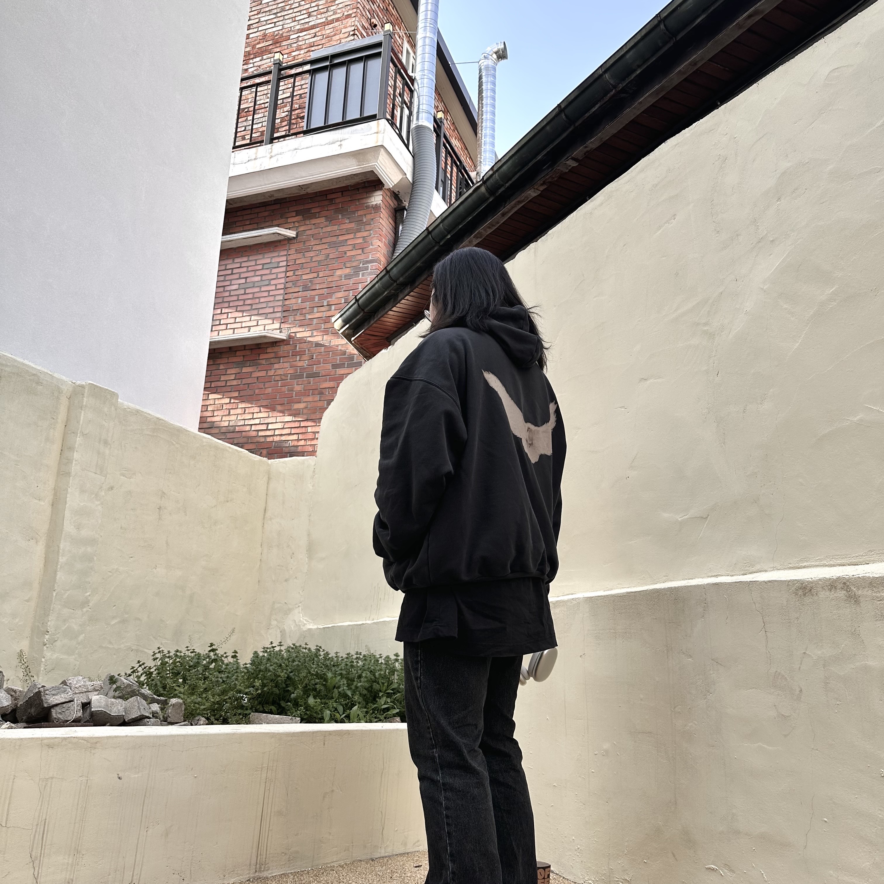 Yeezy Gap Engineered By Balenciaga Dove Hoodie Black, Apple AirPods Max Lightning Silver (Korean Ver.) 착용 스타일 - 2