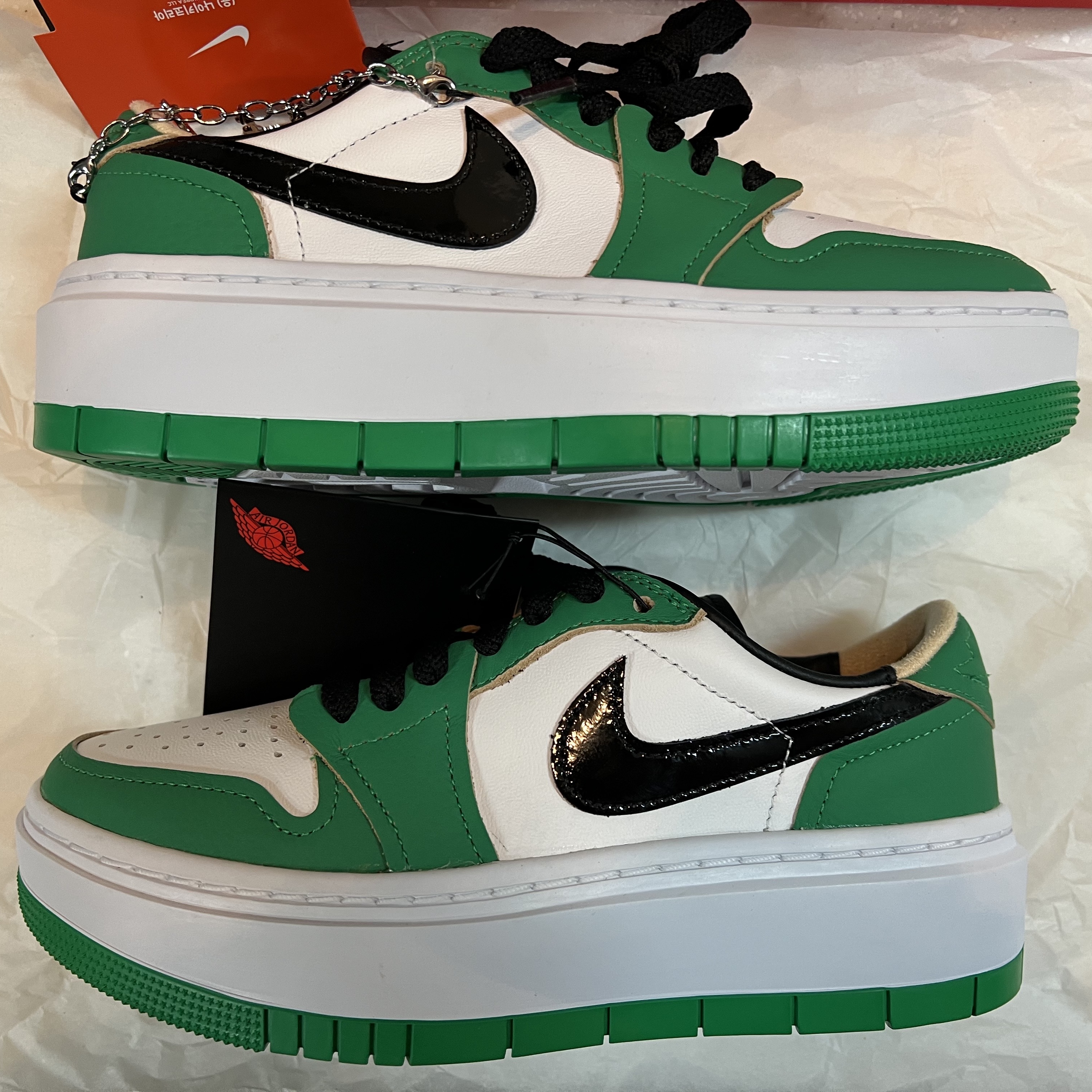 (W) Jordan 1 Elevate Low SE Lucky Green 착용 스타일