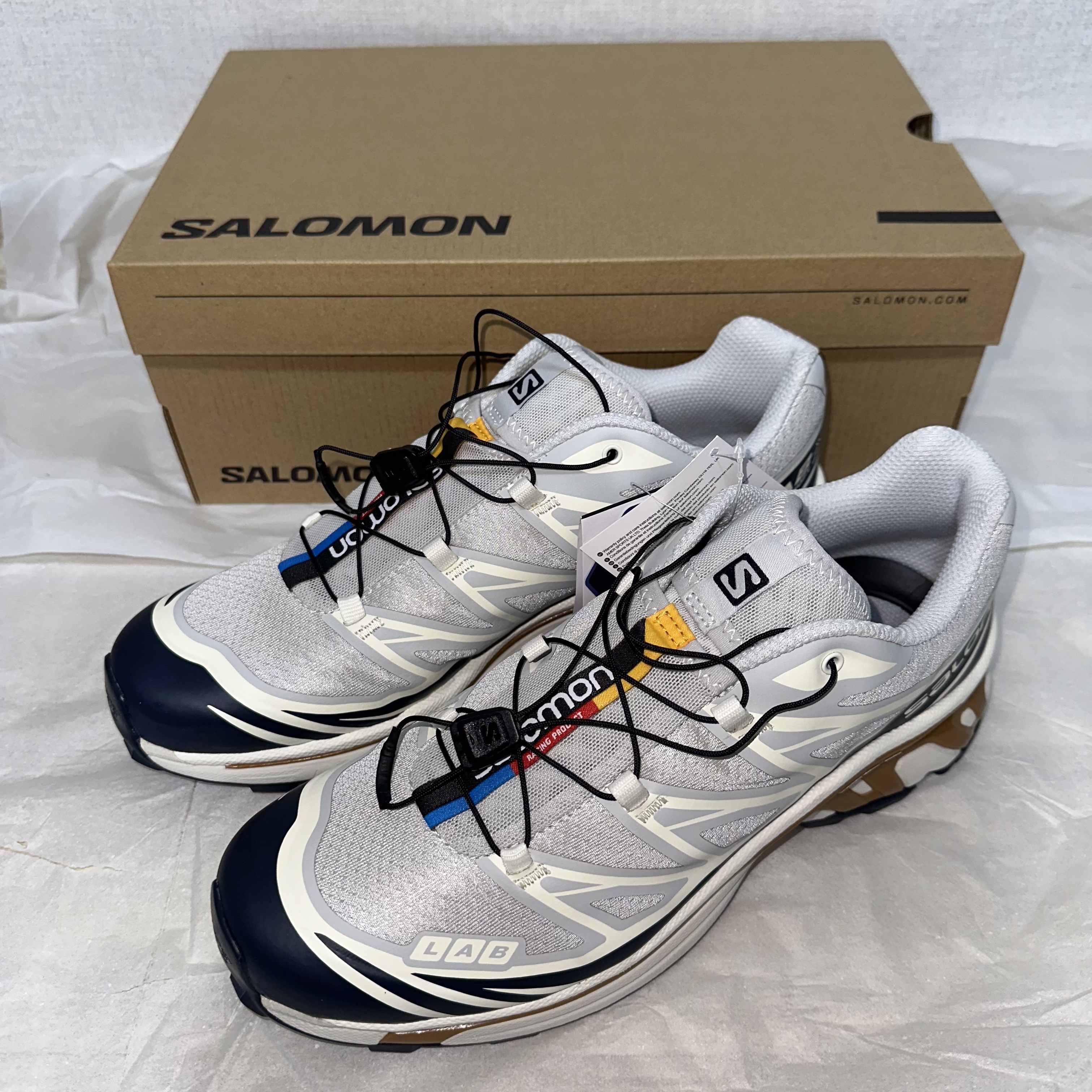 Salomon XT-6 Lunar Rock Dark Sapphire 착용 스타일