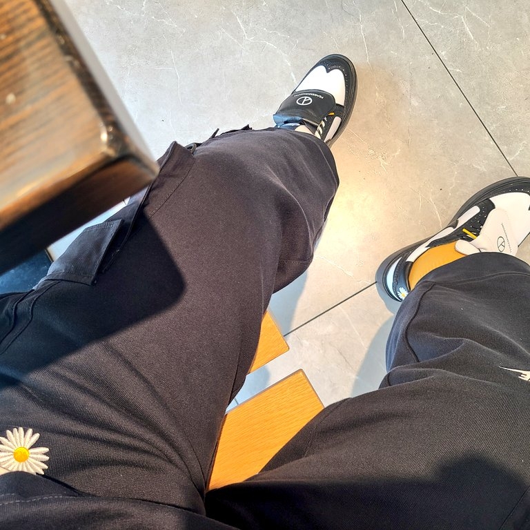 Nike x Peaceminusone Kwondo1 Black and White, Nike x Peaceminusone Wide Pants Black (DR0096-010) 착용 스타일
