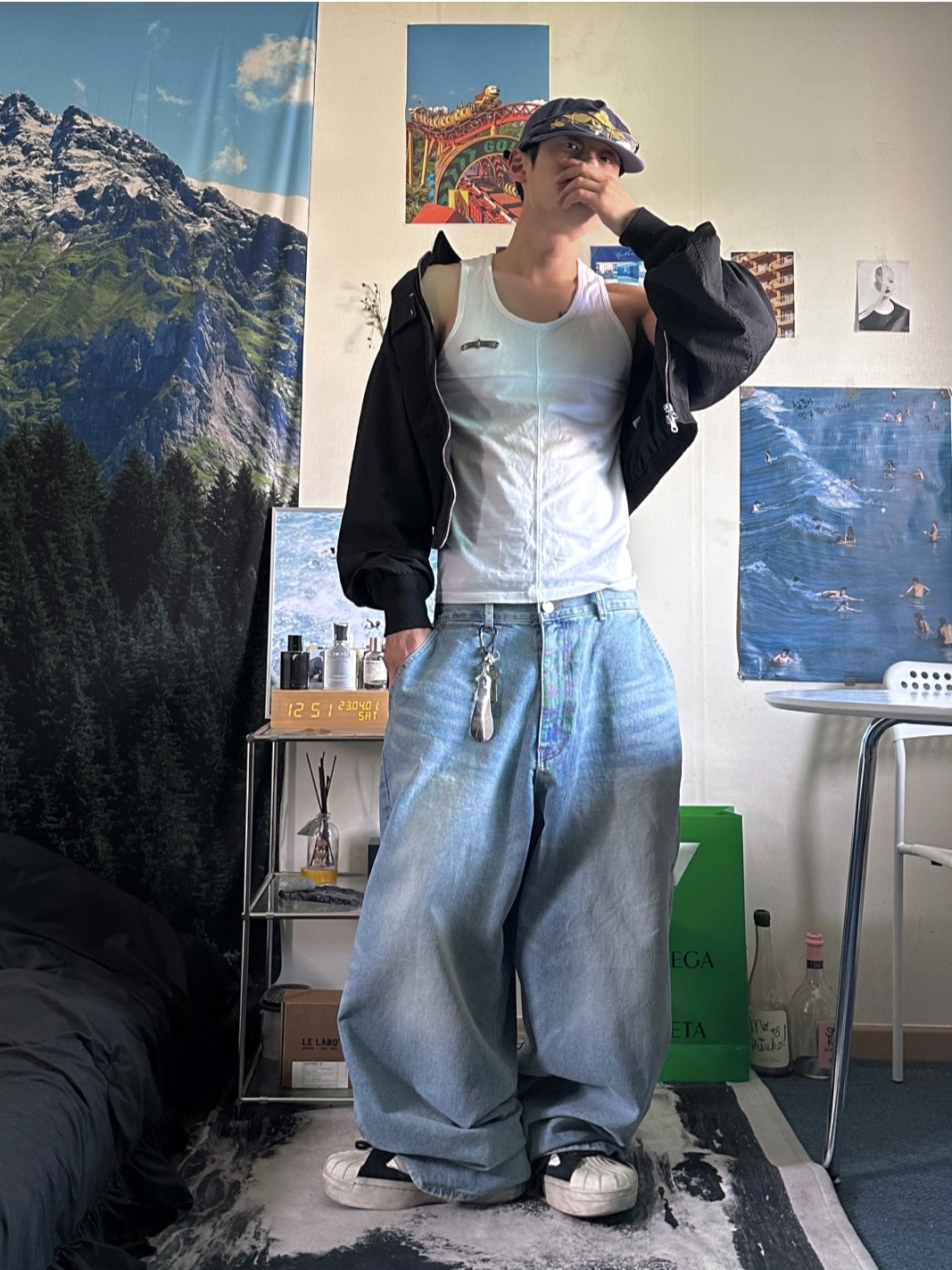 Y-3 Yohji Star White 착용 스타일