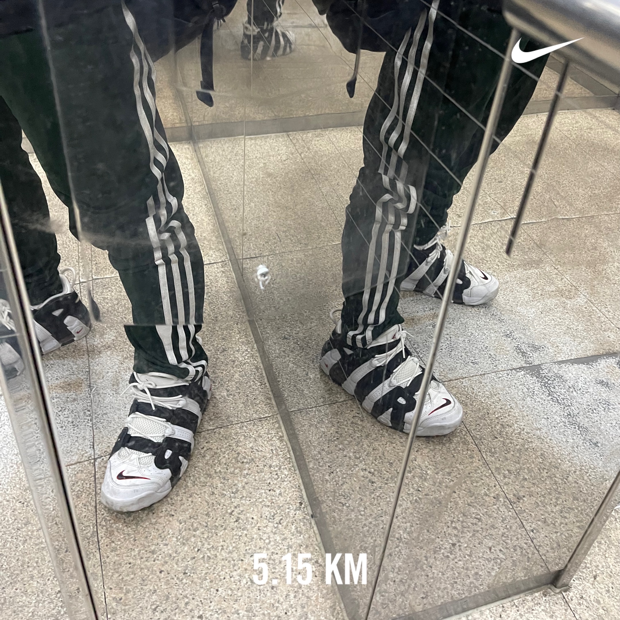나이키 에어 모어 업템포 스카티 피펜 착용 스타일