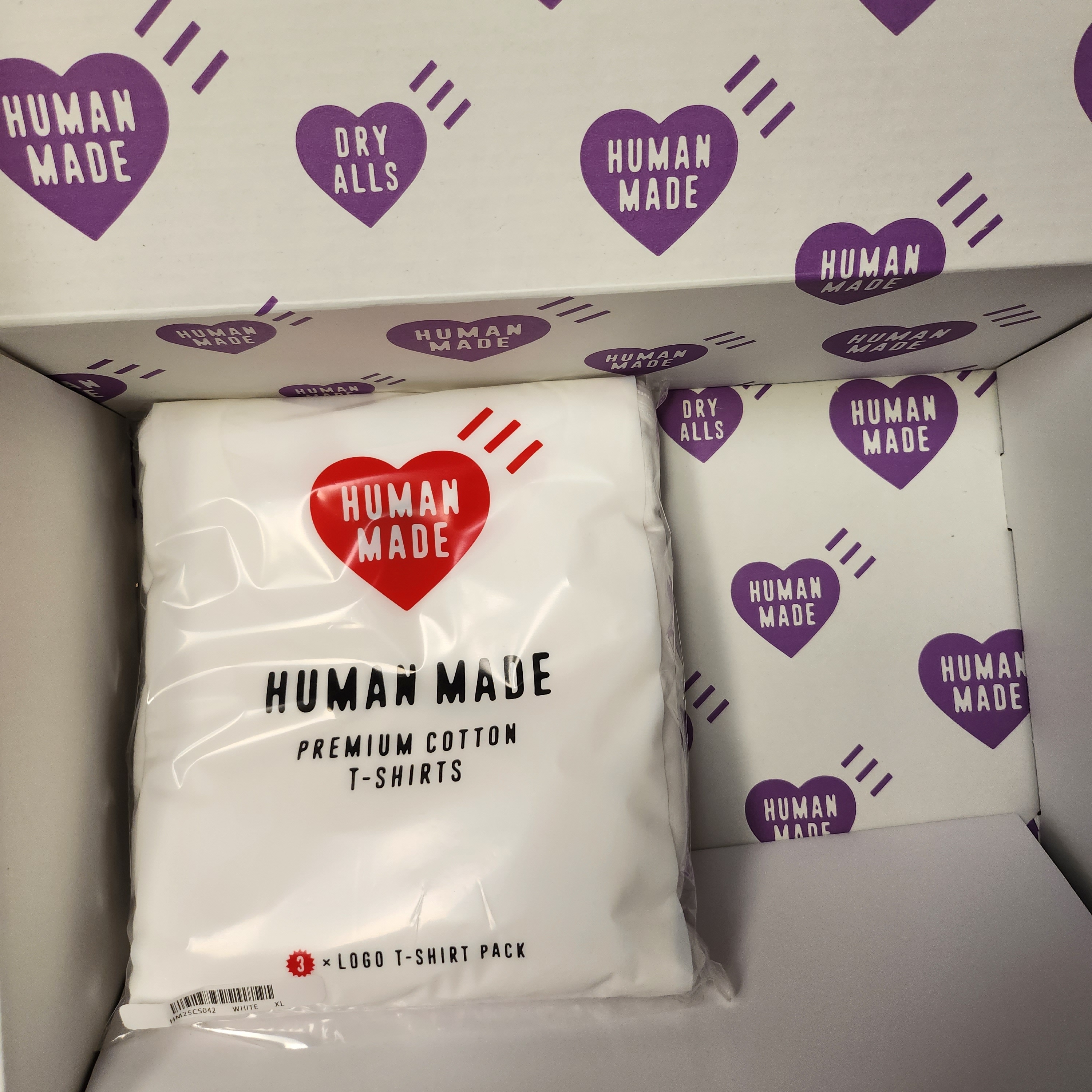 Human Made T-Shirts White (3 Pack) 착용 스타일