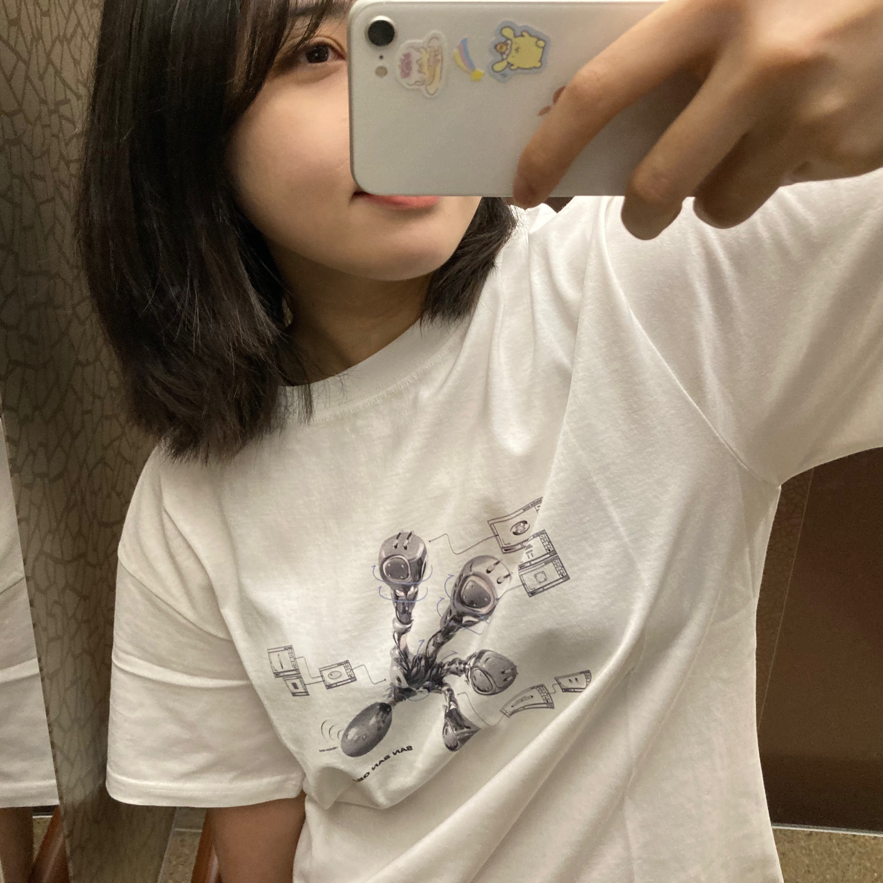 Sansan Gear Interface T-Shirt Off White - 23SS 착용 스타일