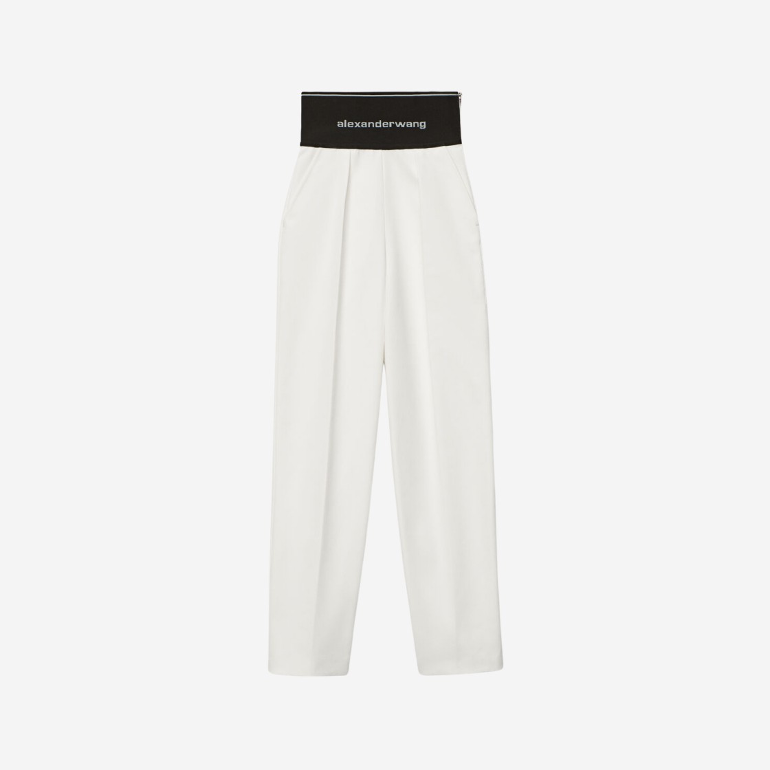 (W) Alexander Wang Straight Leg Trouser in Cotton Tailoring Snow White 상세 이미지 1