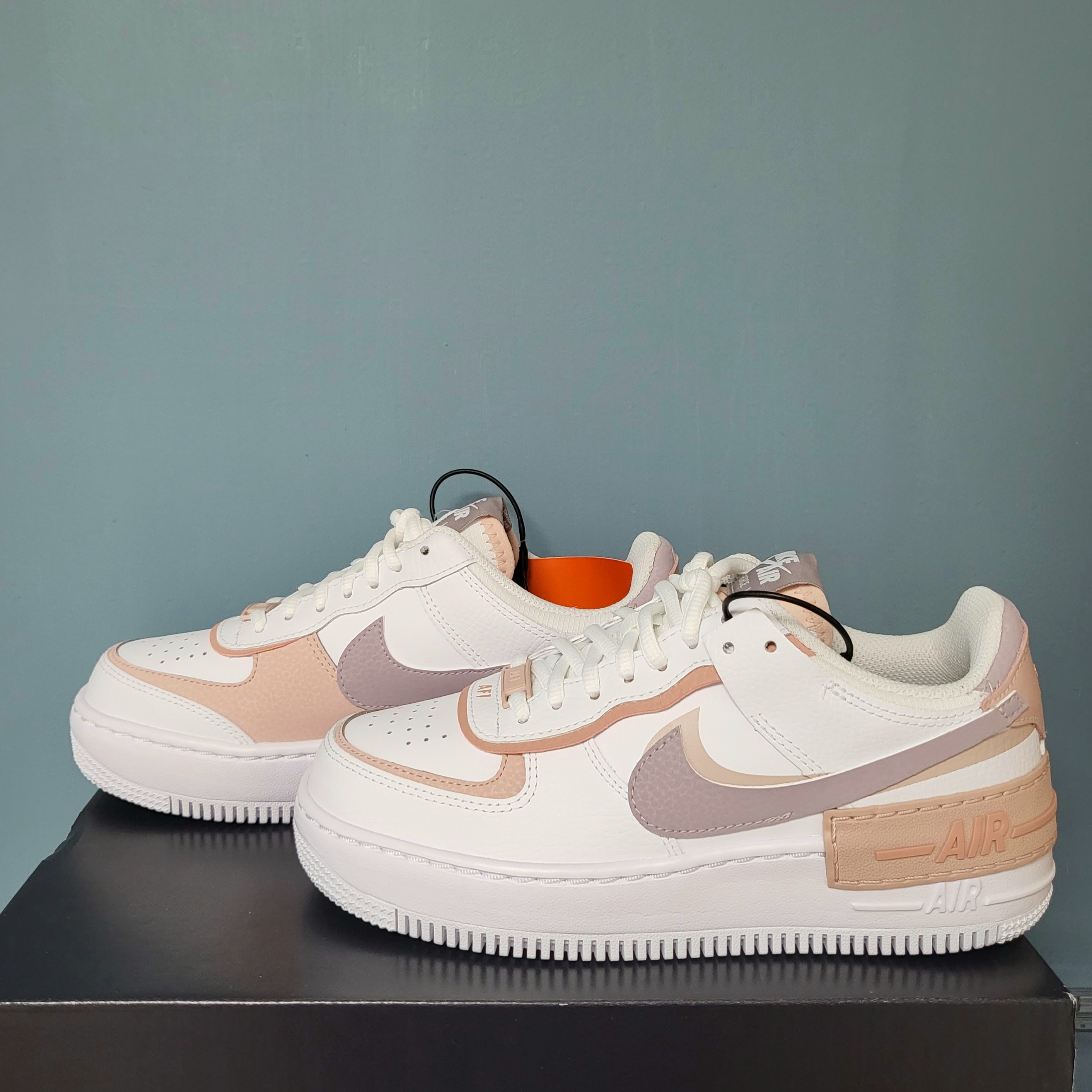(W) Nike Air Force 1 Shadow White Pink Oxford 착용 스타일