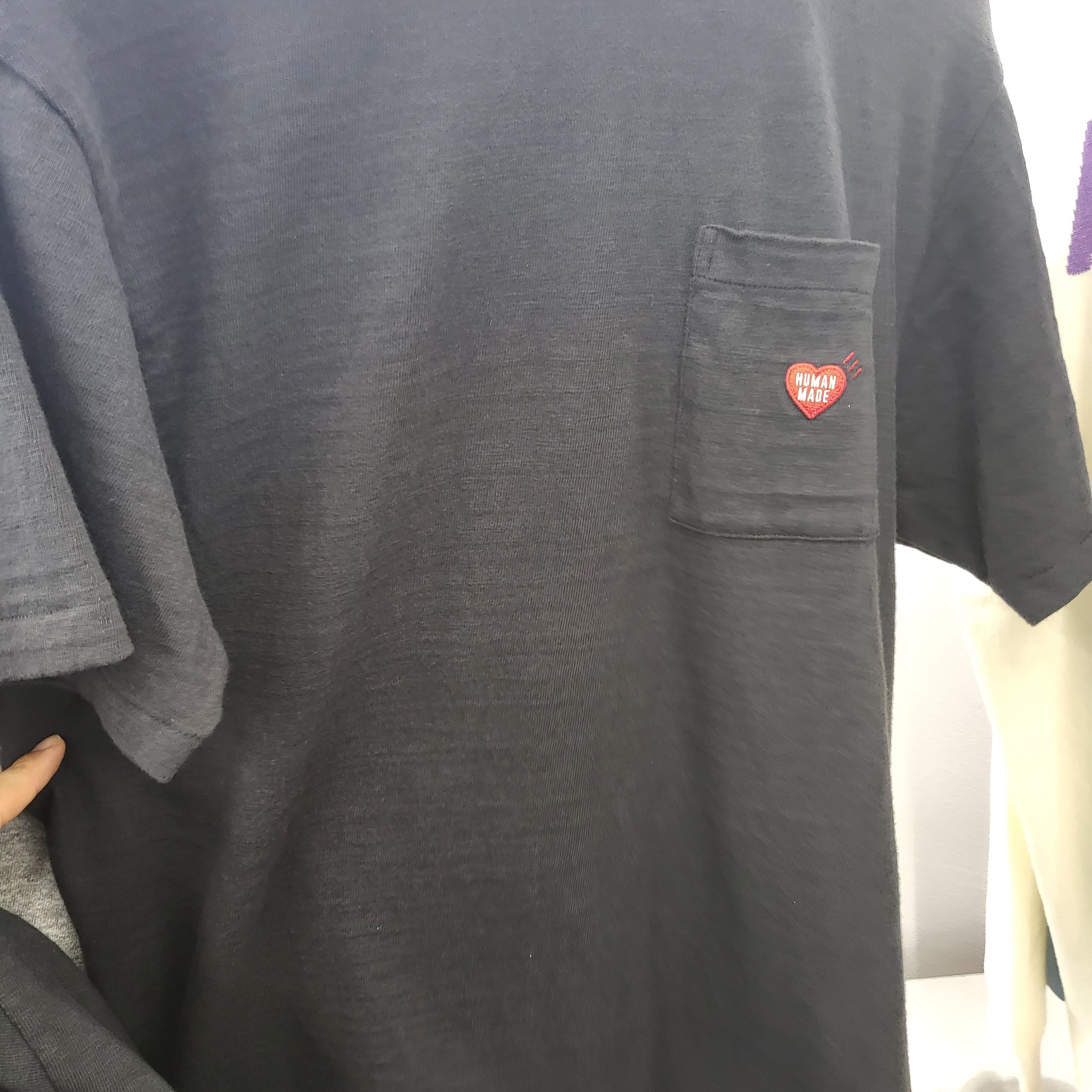 Human Made Pocket T-Shirt #2 Black, Human Made Color #1 T-Shirt Purple 착용 스타일 - 2