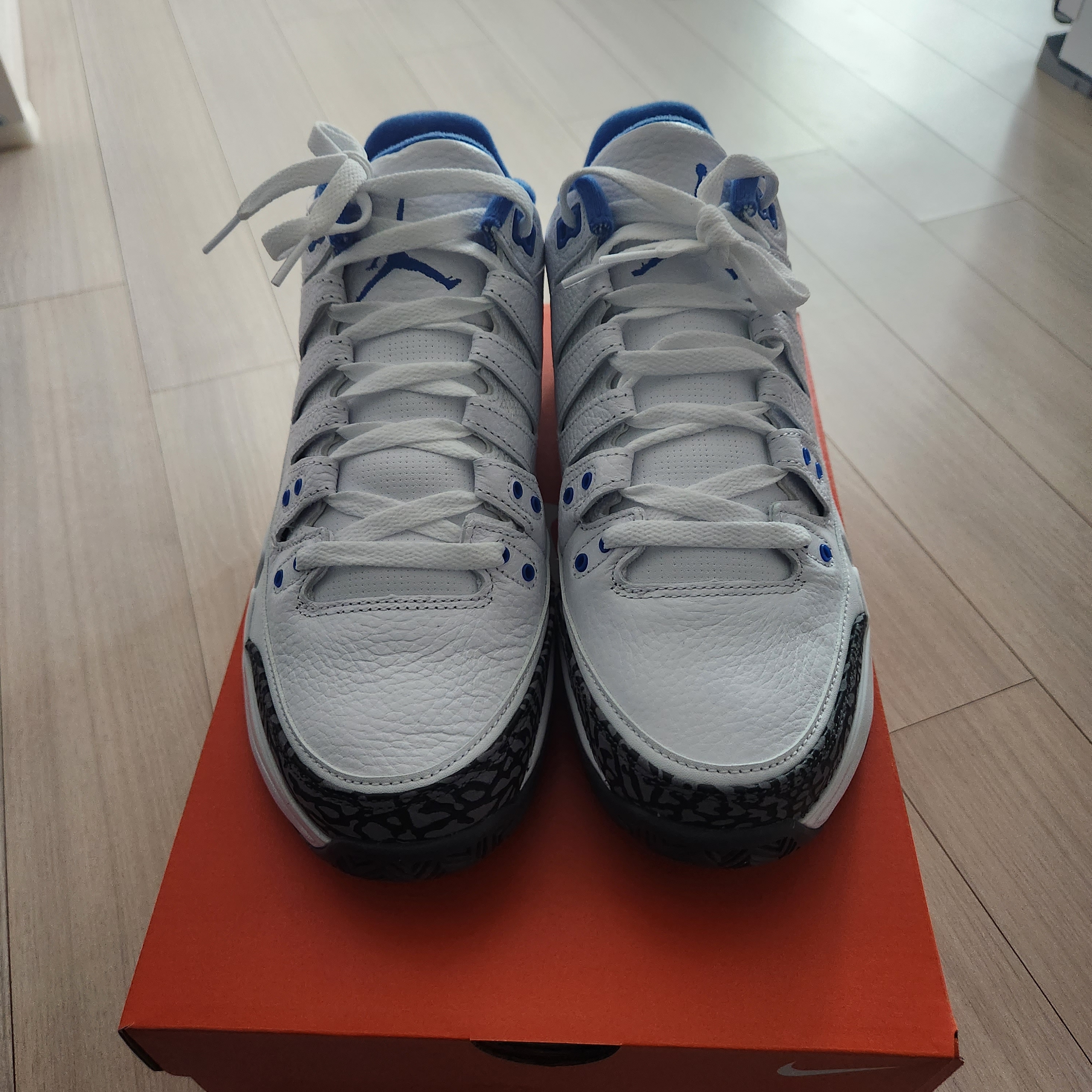 Nike Court Air Zoom Vapor AJ3 Racer Blue 착용 스타일 - 2