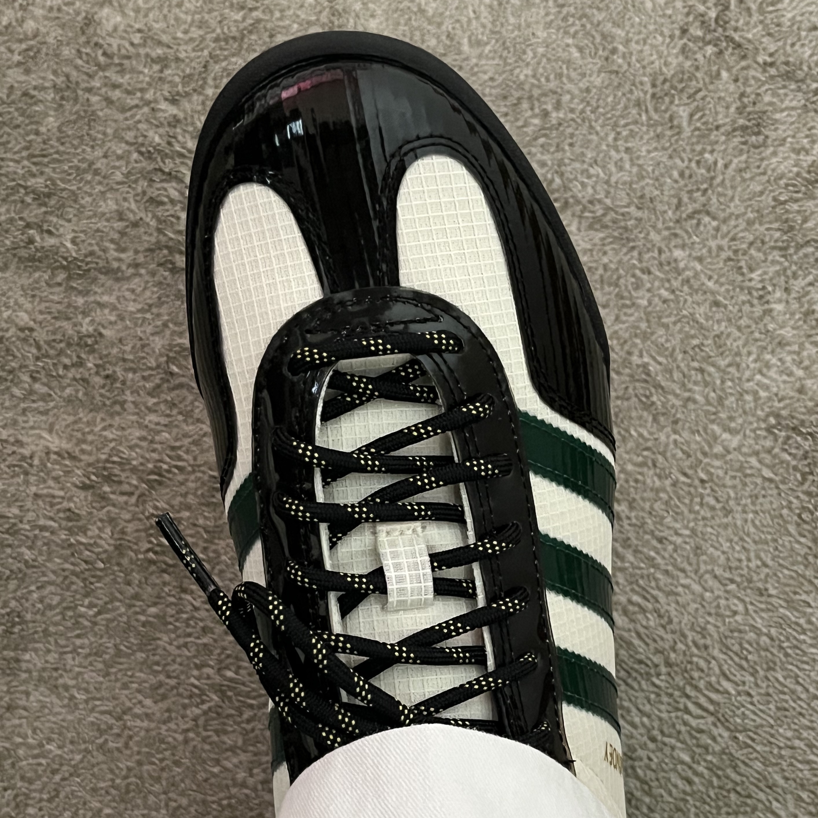 Adidas x Blondey McCoy A.B. Gazelle Indoor White Green 착용 스타일