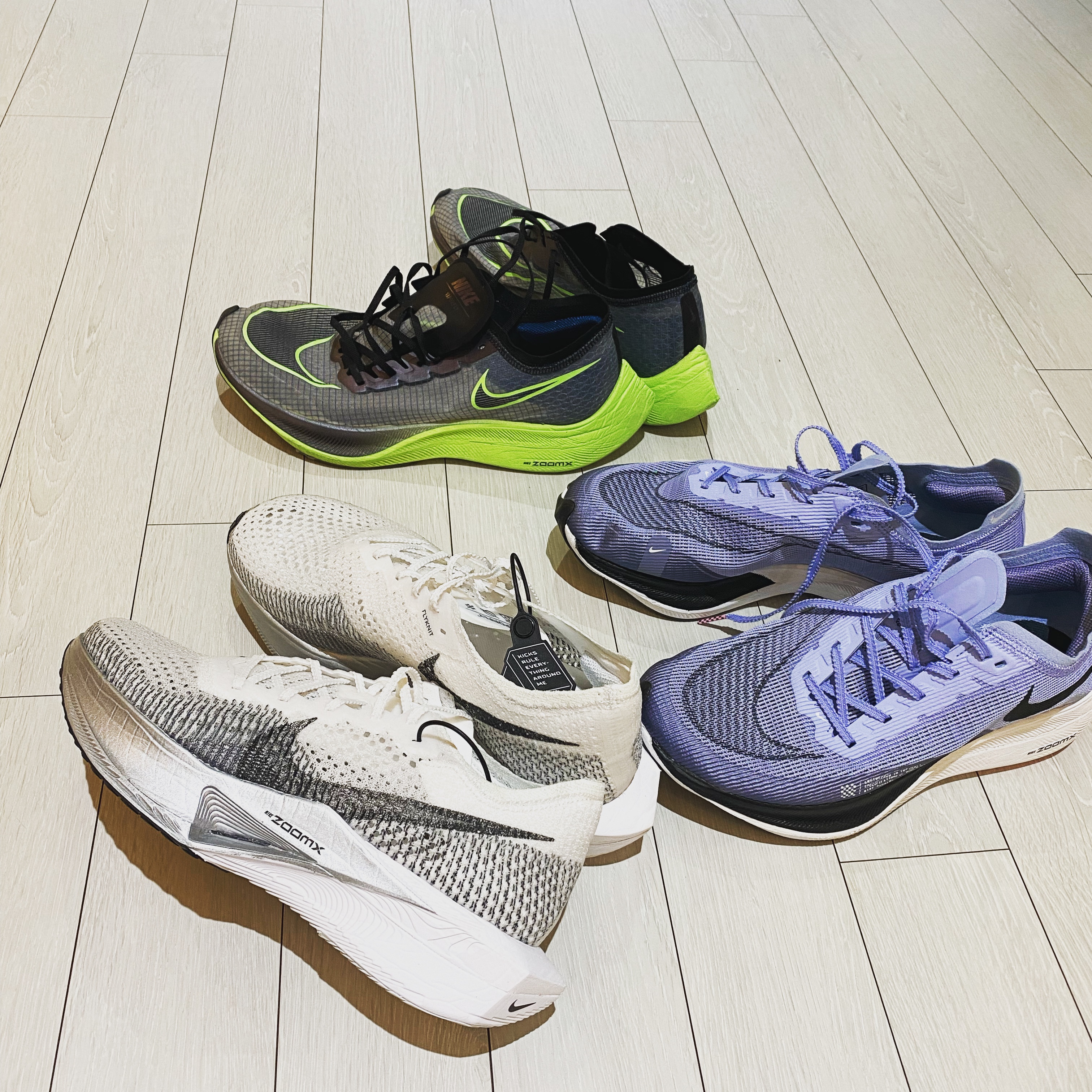 Nike ZoomX Vaporfly Next% 3 White Grey 착용 스타일