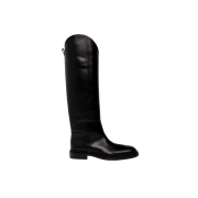 (W) Jil Sander Royal Leather Knee Boots Black