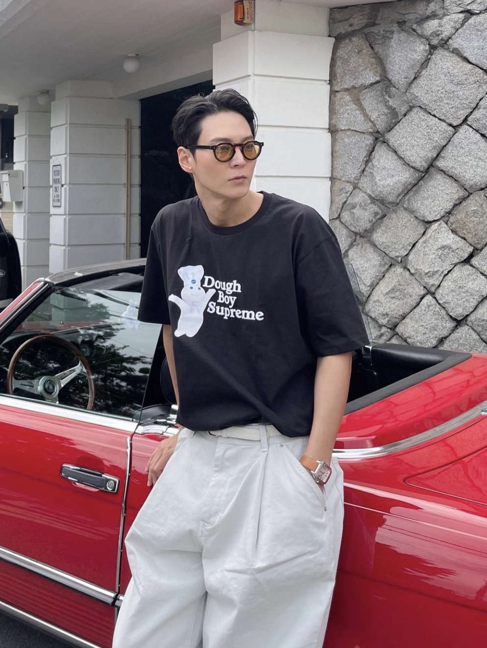 Supreme Doughboy T-Shirt Black - 22FW 착용 스타일