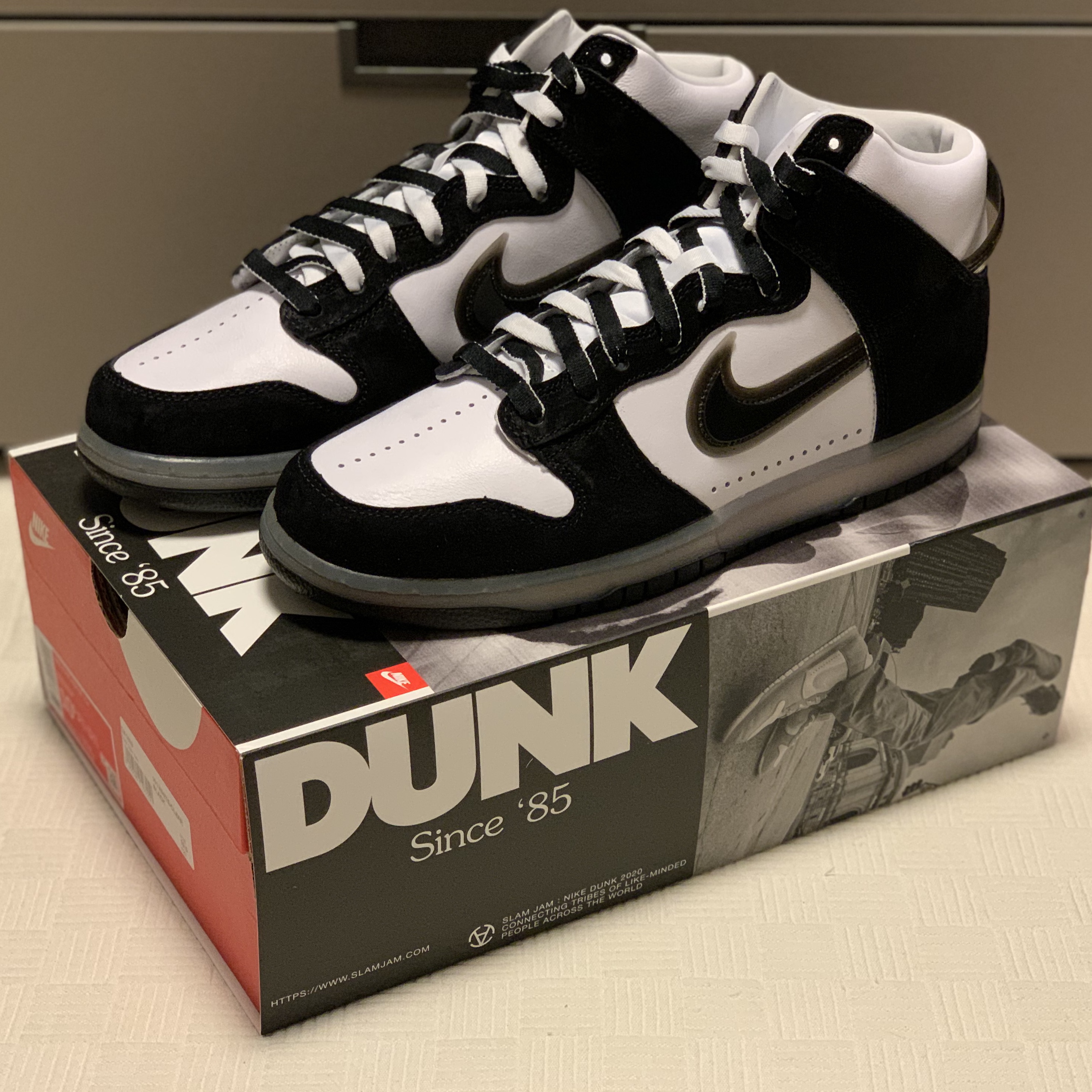 Nike x Slam Jam Dunk High SP Clear Black 착용 스타일
