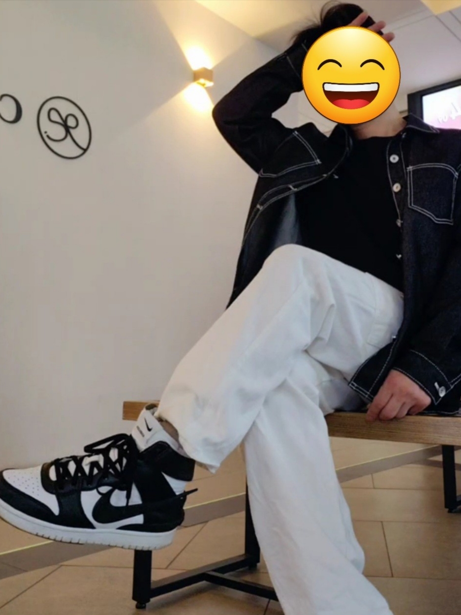 Nike x Ambush Dunk High Black 착용 스타일 - 1