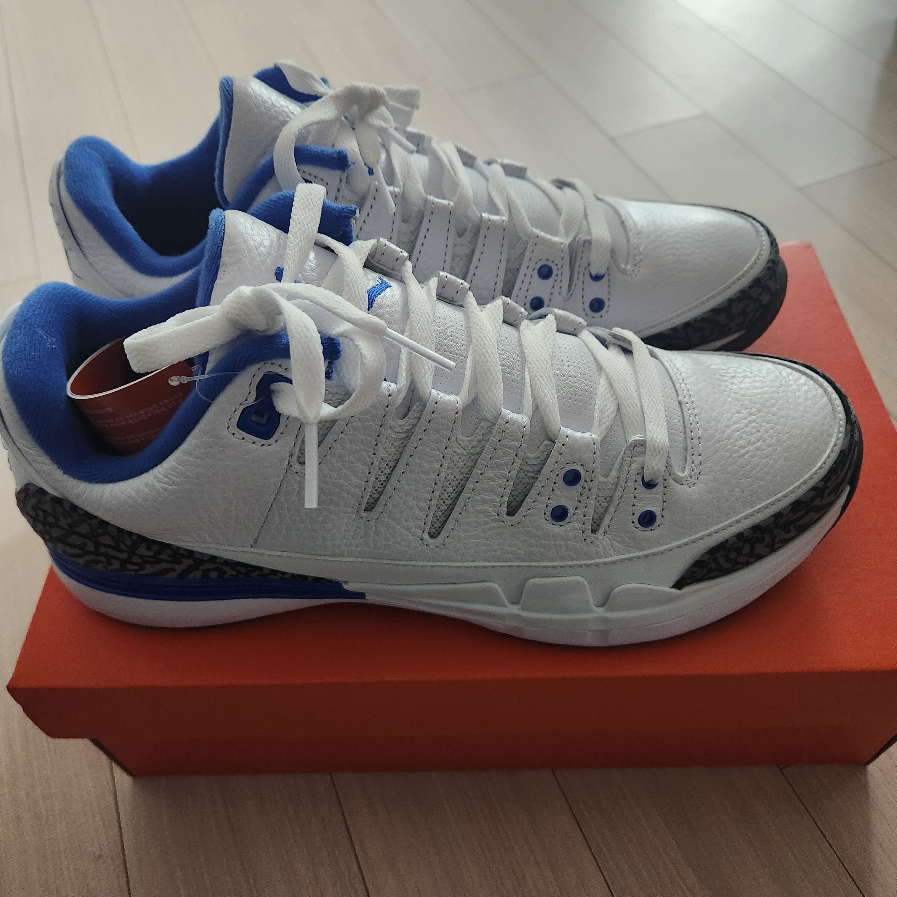 Nike Court Air Zoom Vapor AJ3 Racer Blue 착용 스타일 - 1