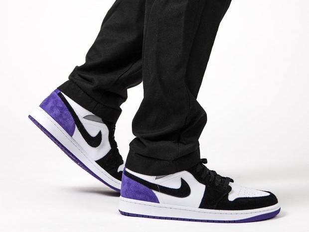 Jordan 1 Mid SE Court Purple 착용 스타일 - 1