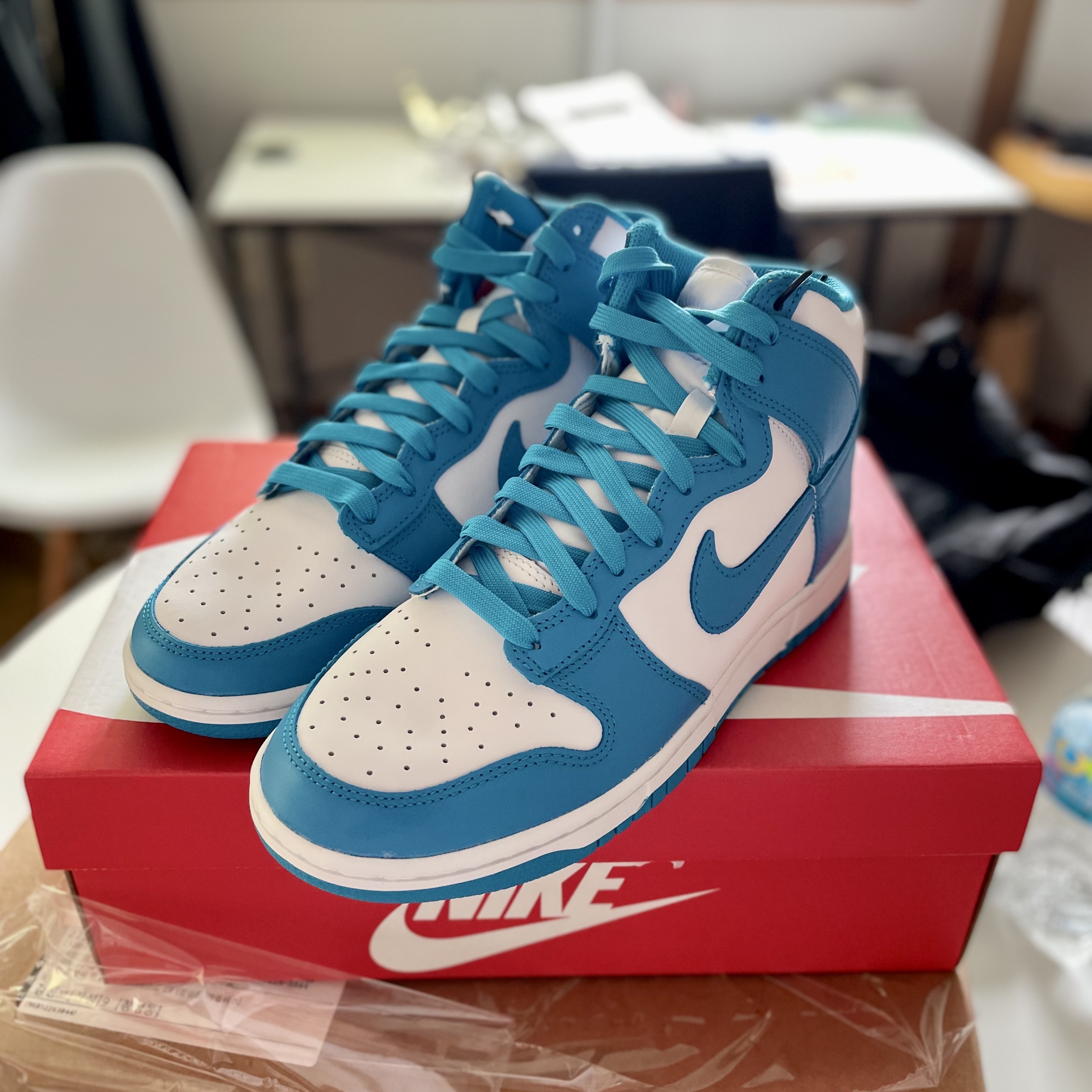 Nike Dunk High Retro Championship Blue 착용 스타일