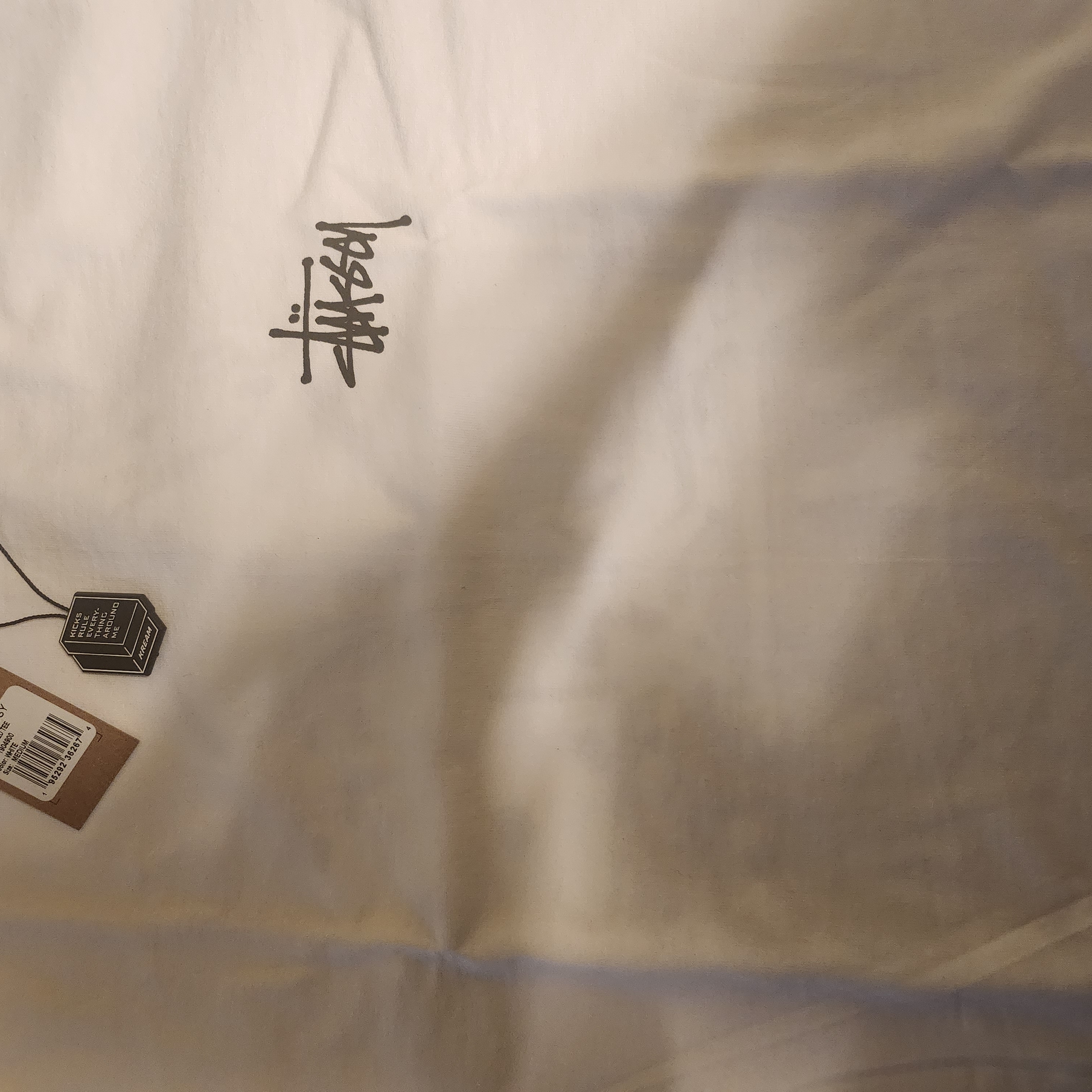 스투시 멜티드 티셔츠 화이트 착용 스타일 - 3