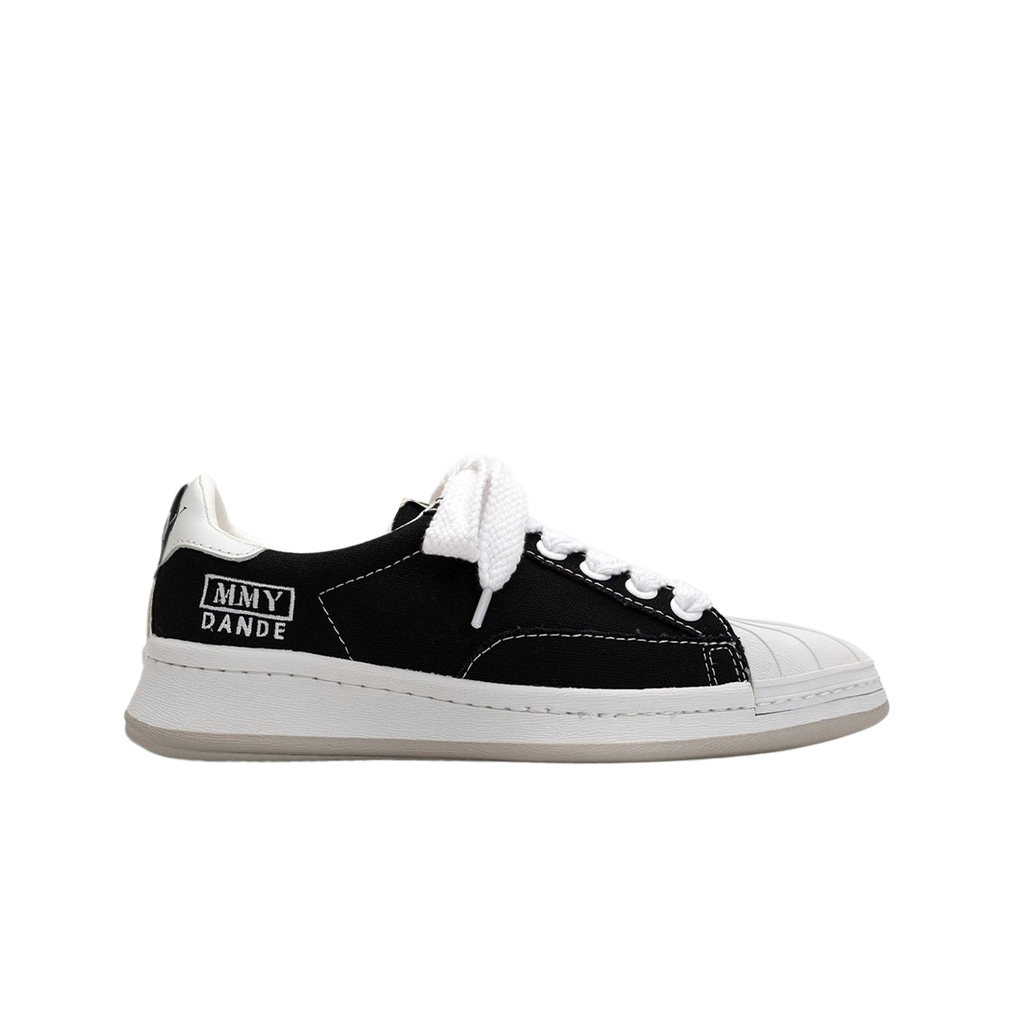 (W) 메종 미하라 야스히로 단데 OG 솔 캔버스 로우탑 스니커즈 블랙((W) Maison Mihara Yasuhiro Dande OG Sole Canvas Low-top Sneakers Black) - 1