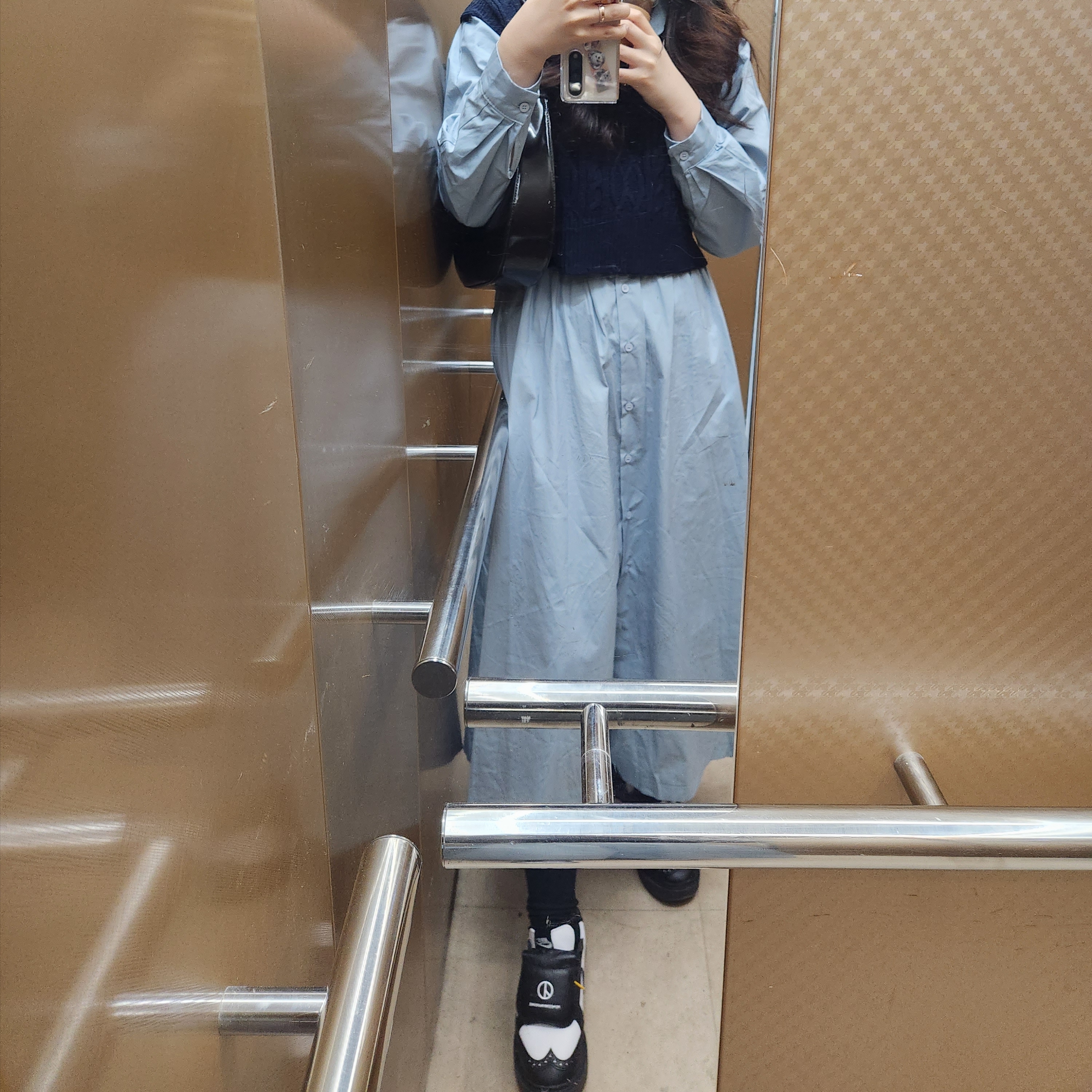 Nike x Peaceminusone Kwondo1 Black and White 착용 스타일