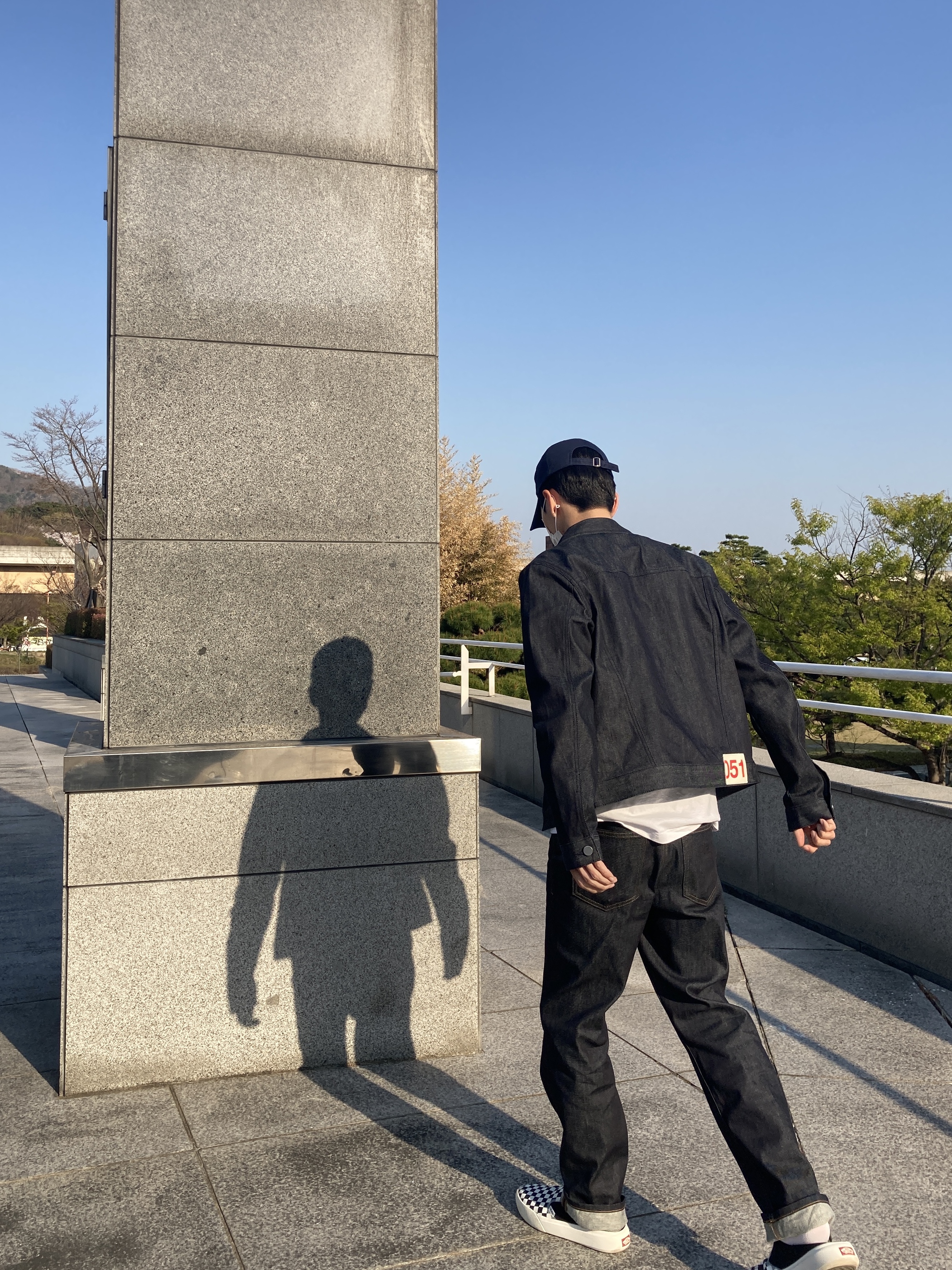 Vans Checkerboard Comfycush One Black 착용 스타일 - 3