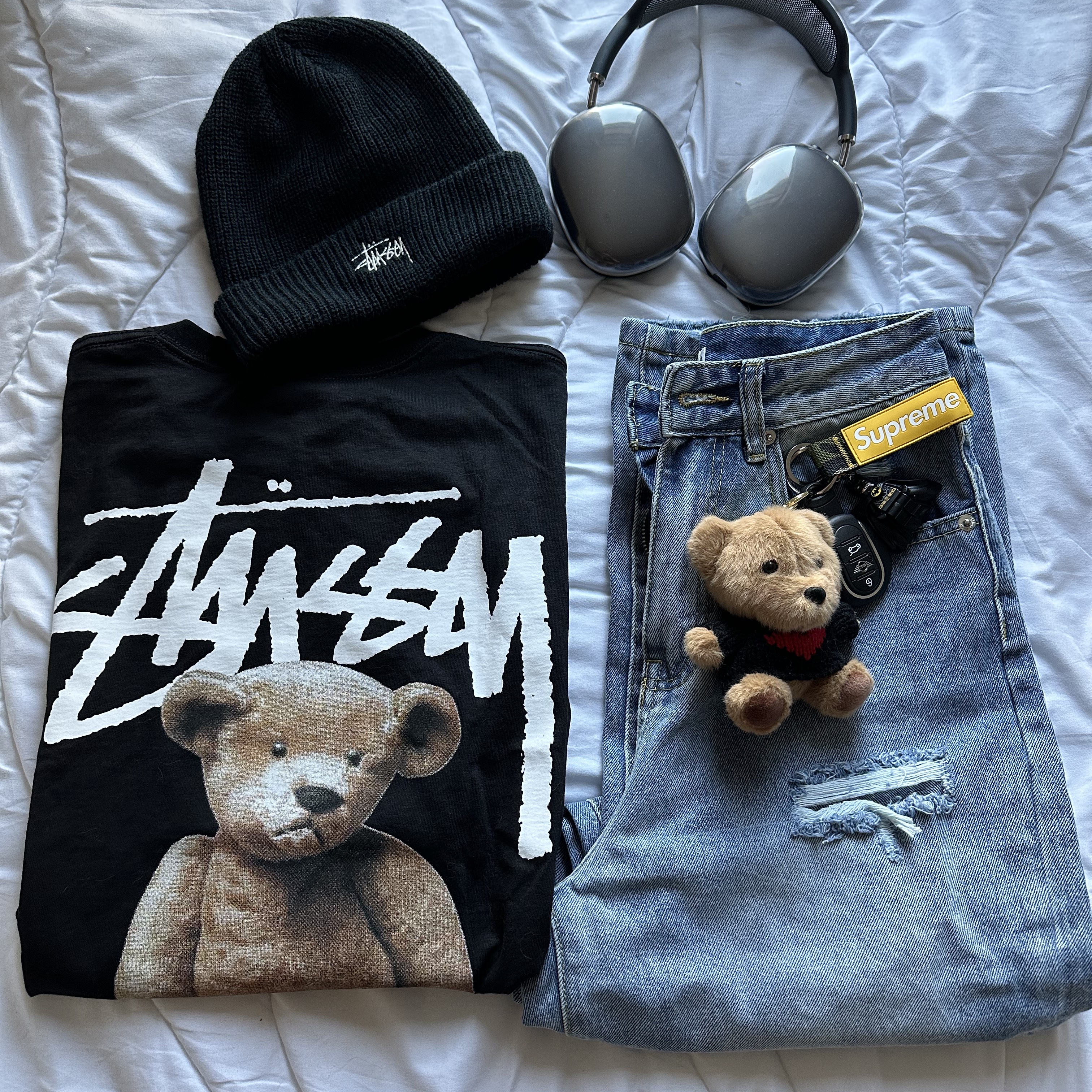 Stussy Built Tough T-Shirt Black 착용 스타일