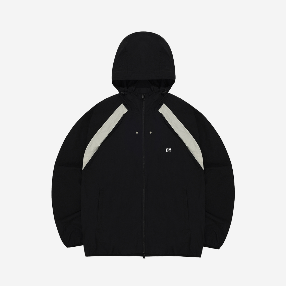 ★OY★CURVED ZIPPER WIND BREAKER JACKET-BLACK★正規品/送料込 오와이 커브 지퍼 윈드 브레이커 자켓 블랙 | OY | KREAM