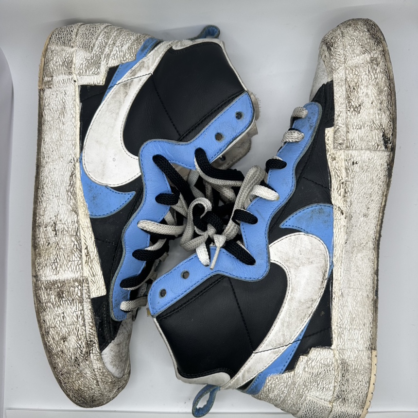 Nike x Sacai Blazer Mid White Black Legend Blue 착용 스타일 - 1