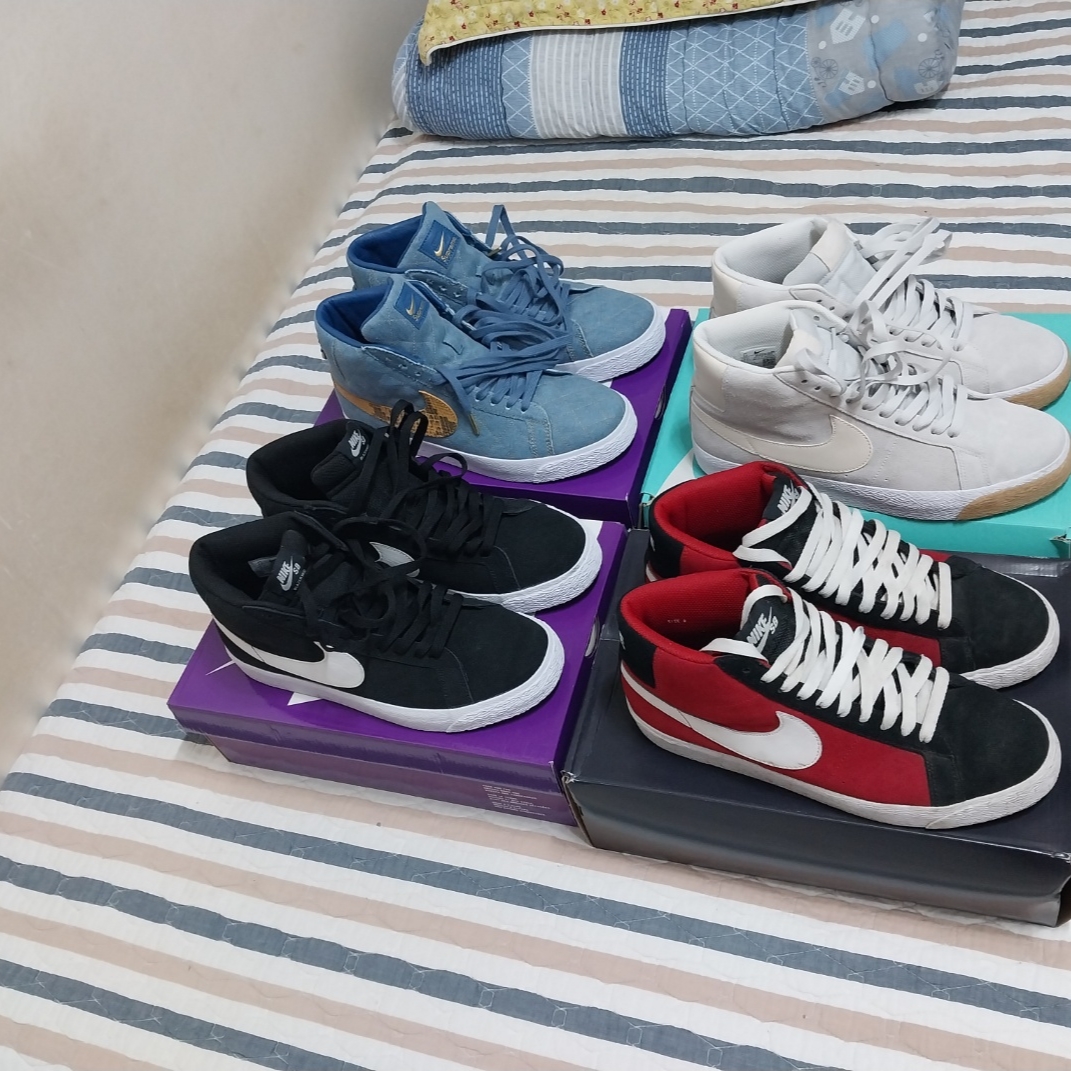 Nike x Supreme SB Zoom Blazer Mid QS 2 Industrial Blue 착용 스타일
