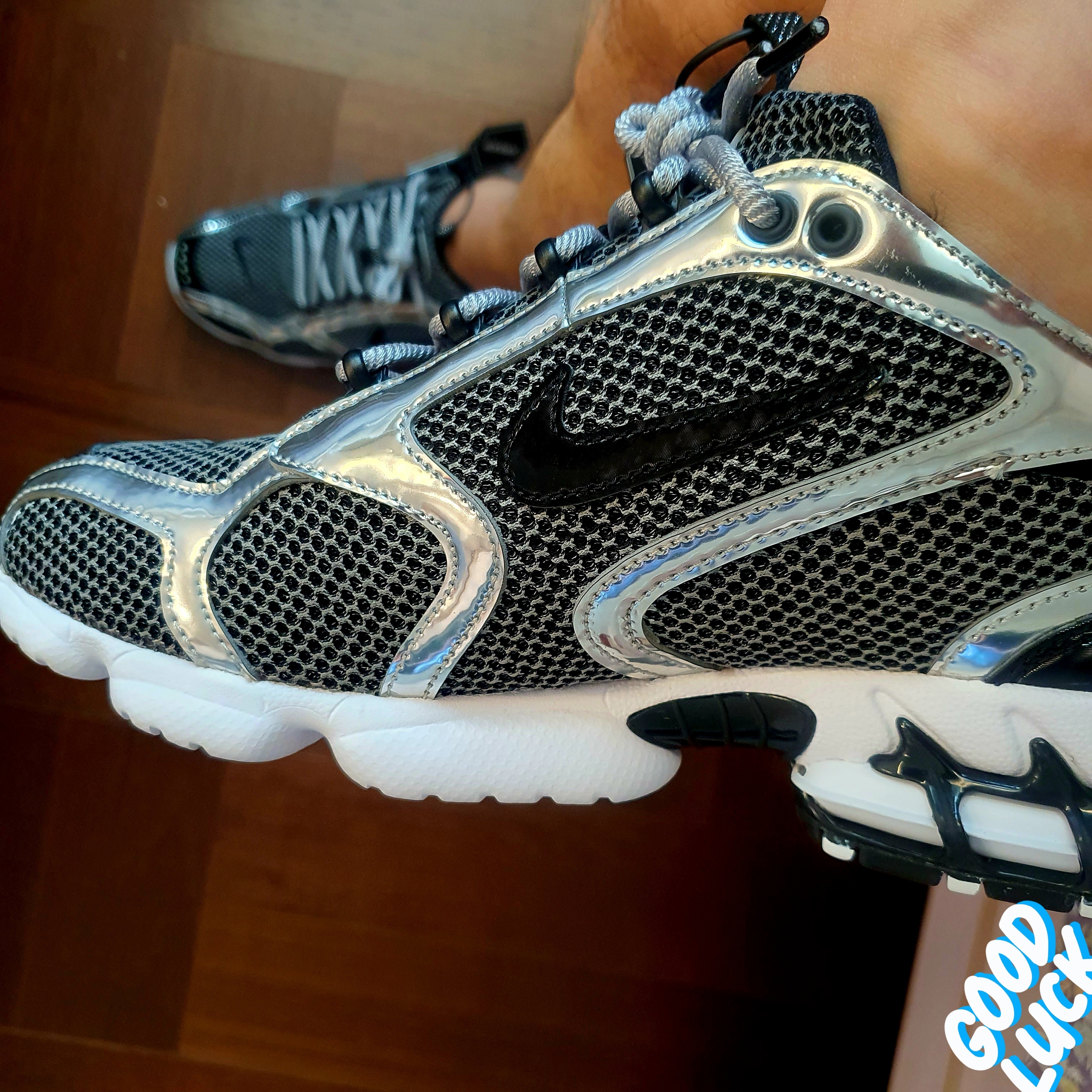 Nike x Stussy Air Zoom Spiridon Cage 2 Pure Platinum 착용 스타일