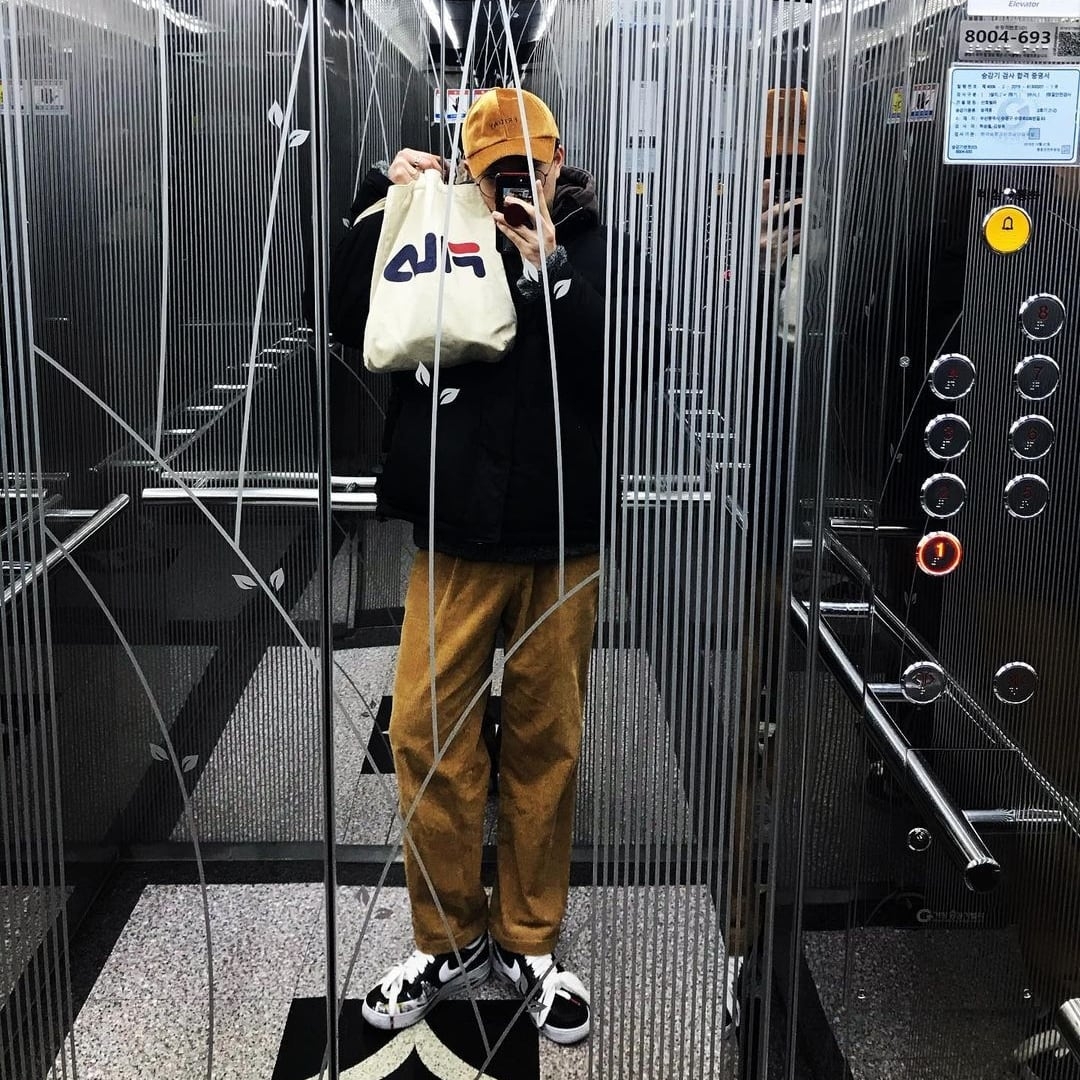 Nike x Peaceminusone Air Force 1 Low Para-Noise 착용 스타일