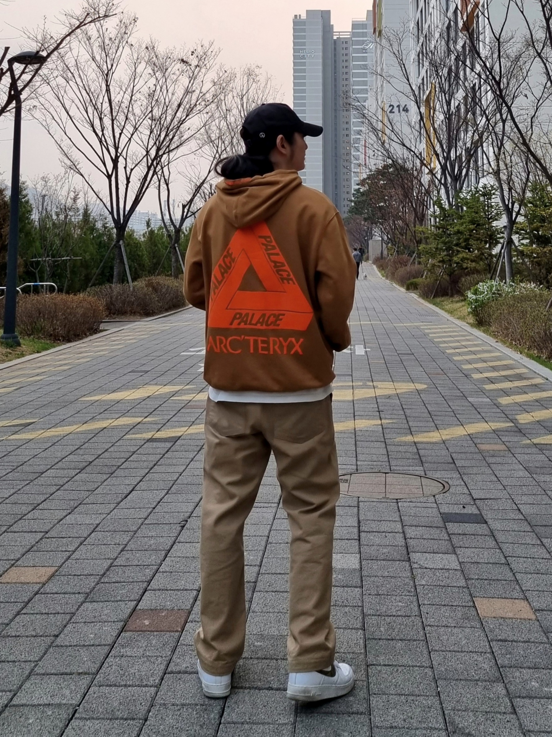 Palace x Arc'teryx Hood Brown - 20FW, Nike Air Force 1 Low Retro PRM QS Ivory Snake 2019 착용 스타일