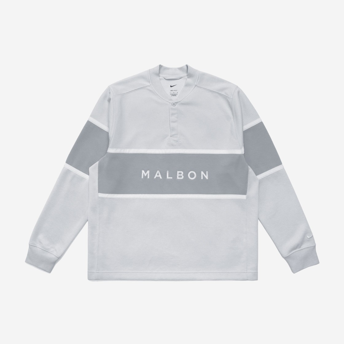 Malbon Golf x Nike Dri-Fit NGC Long Sleeve Top Light Smoke Grey 상세 이미지 1