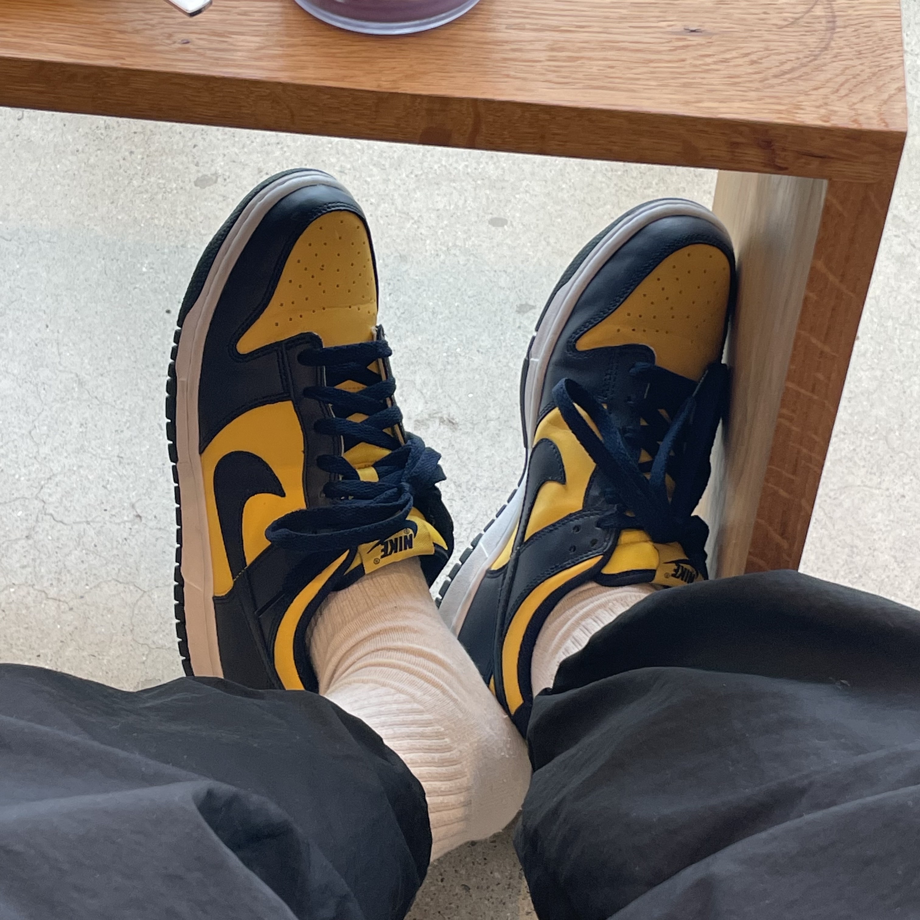 (W) Nike Dunk Low Next Nature Gym Red, (GS) Nike Dunk Low Varsity Maize 착용 스타일 - 1