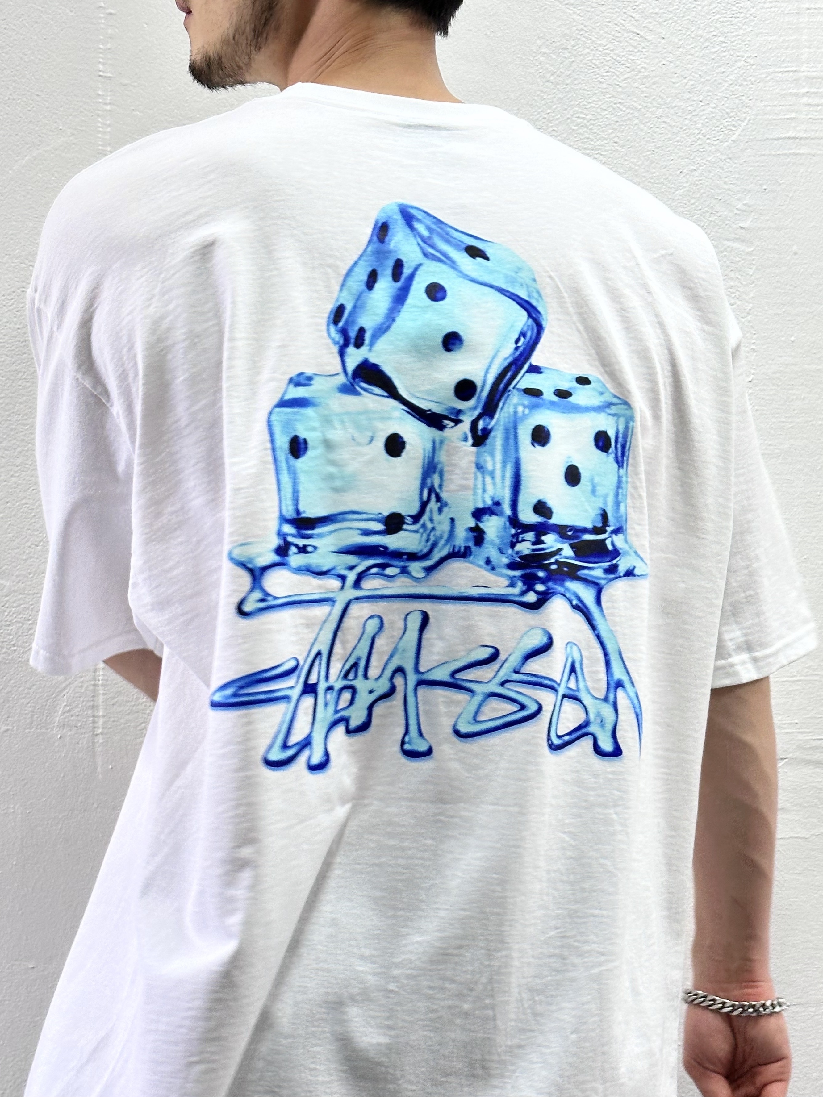 Stussy Melted T-Shirt White 착용 스타일